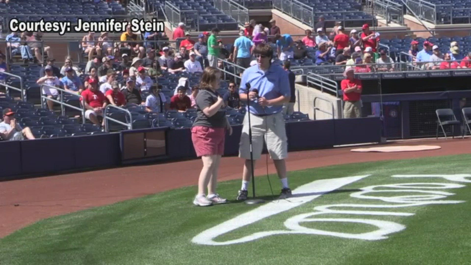 City of Peoria makes dream come true for girl with Down syndrome to be able to sing national anthem at spring training.