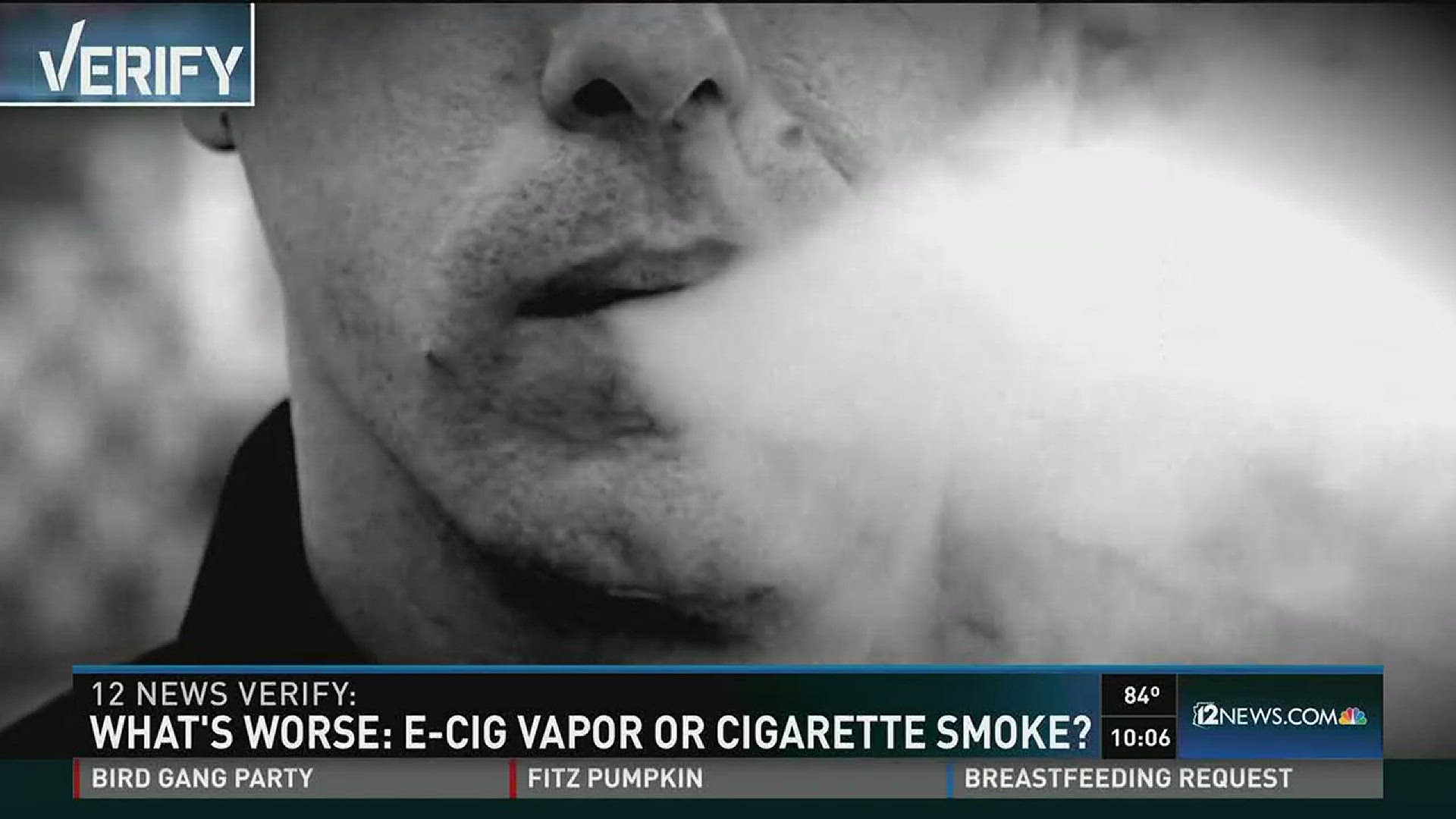 We asked the experts if e-cigarette vapor is more dangerous than second-hand cigarette smoke.