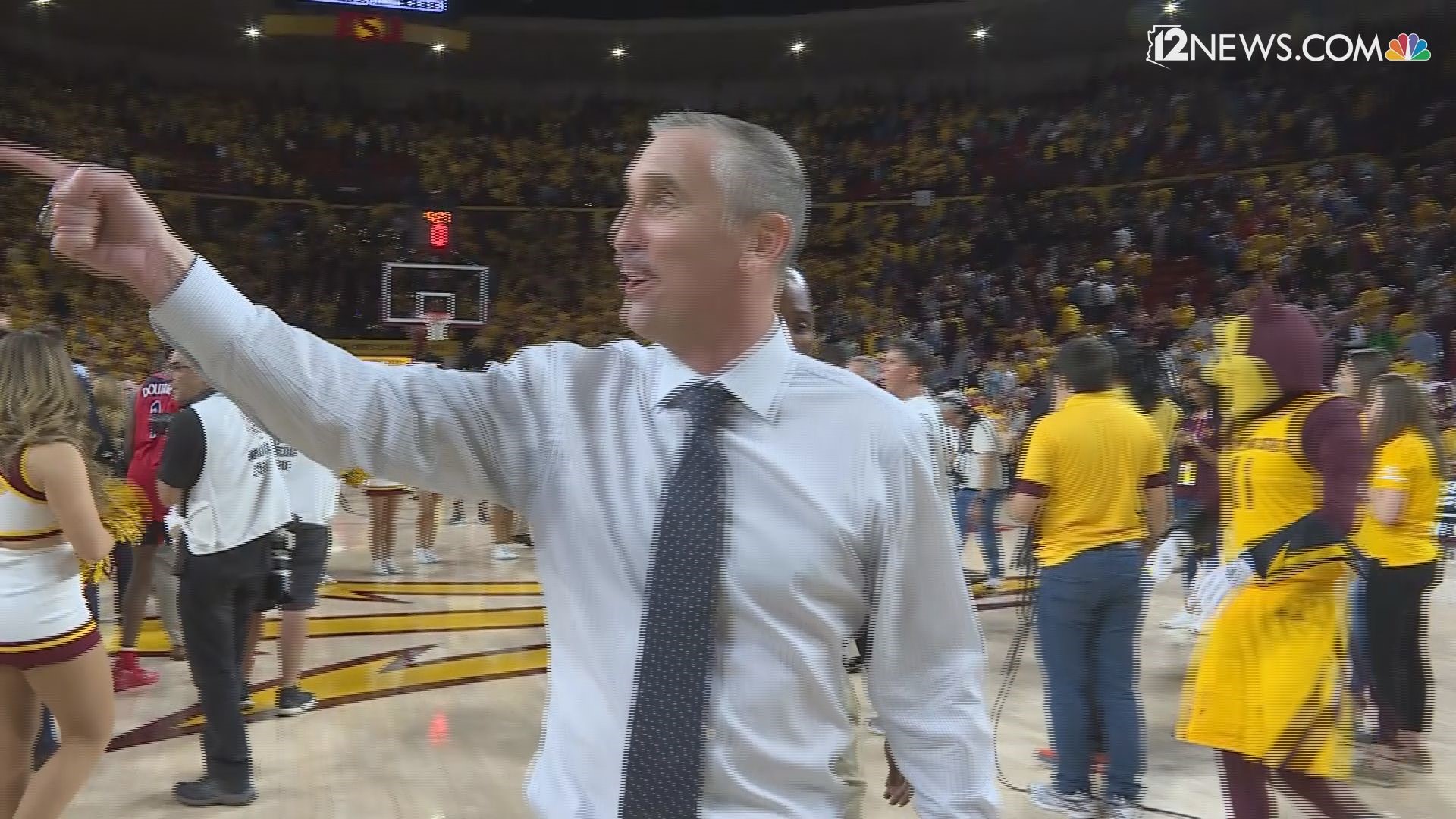 Bobby Hurley finally won his first game over the University of Arizona men's basketball team. The game went into OT, but that didn't make the W any less sweet!