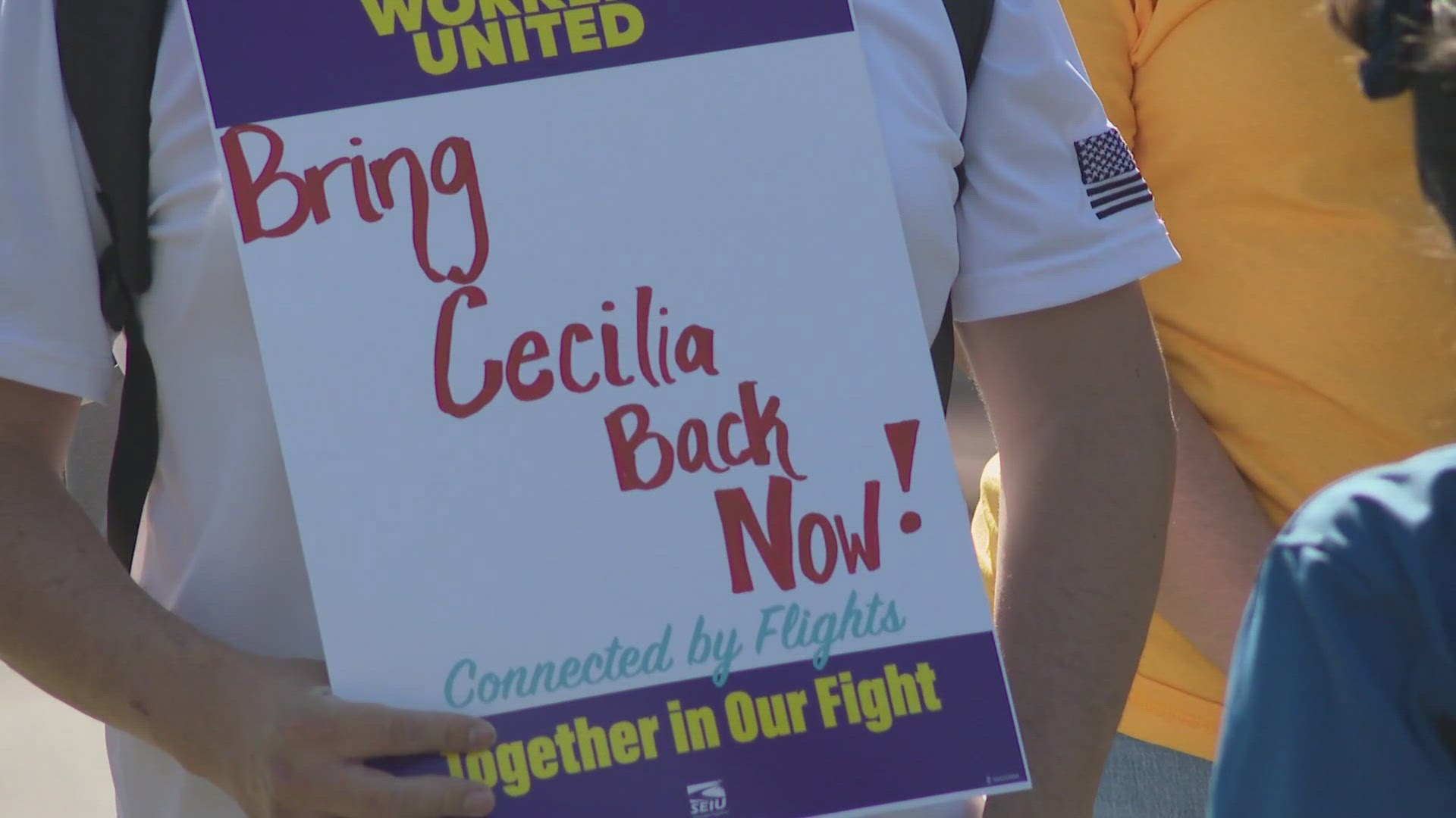 Cecilia Ortiz claims she was fired after becoming active in a service employees union.