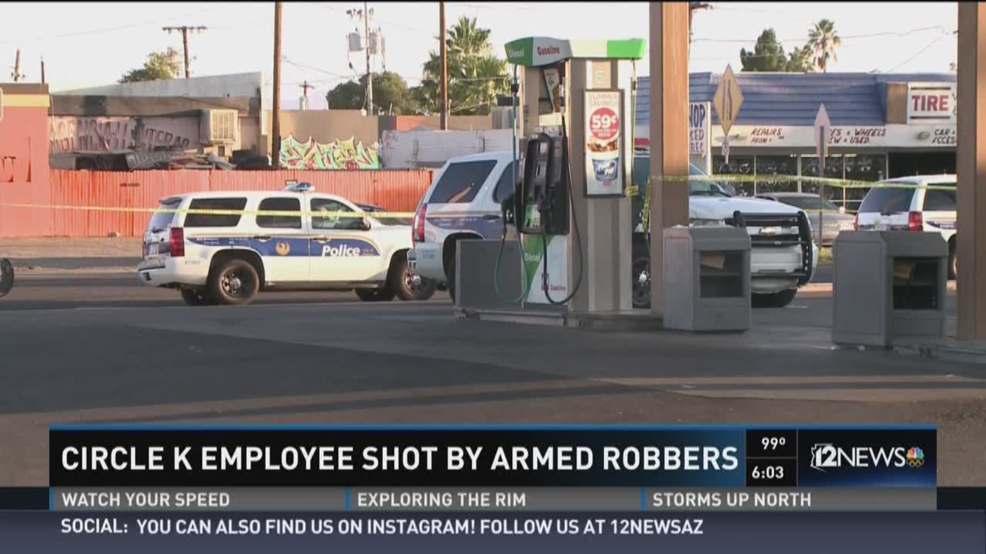 Circle K employee shot by armed robbers | 12news.com