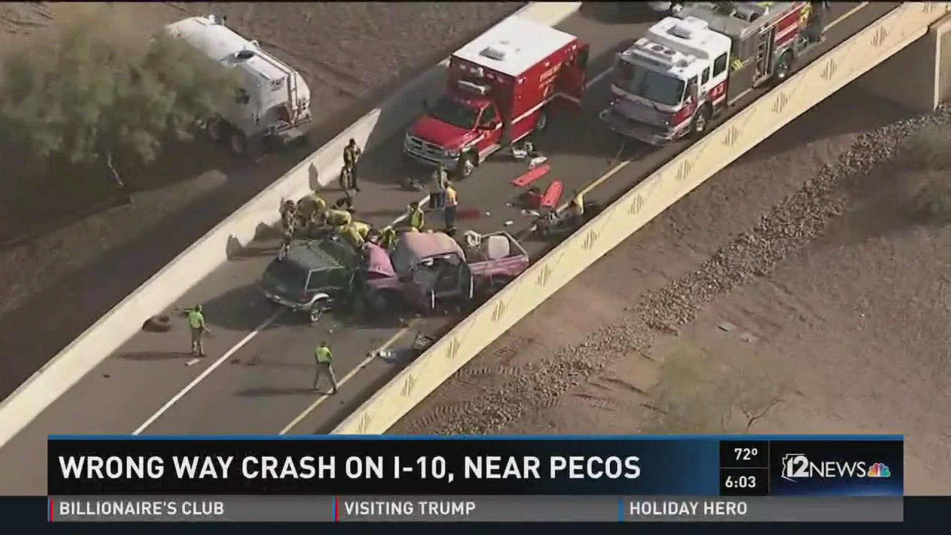Fatal wrongway crash on I10, near Pecos Rd.