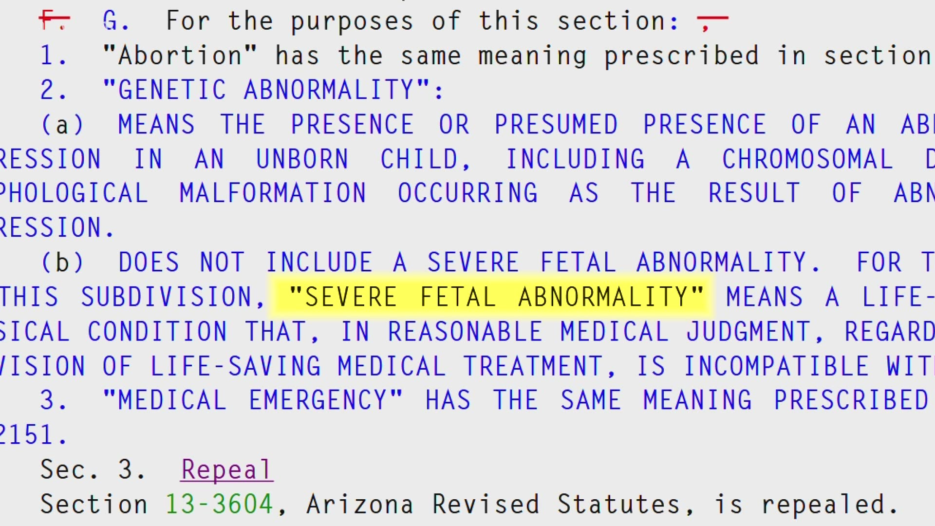 The bill aimed to jail doctors for performing abortions due to disabilities.