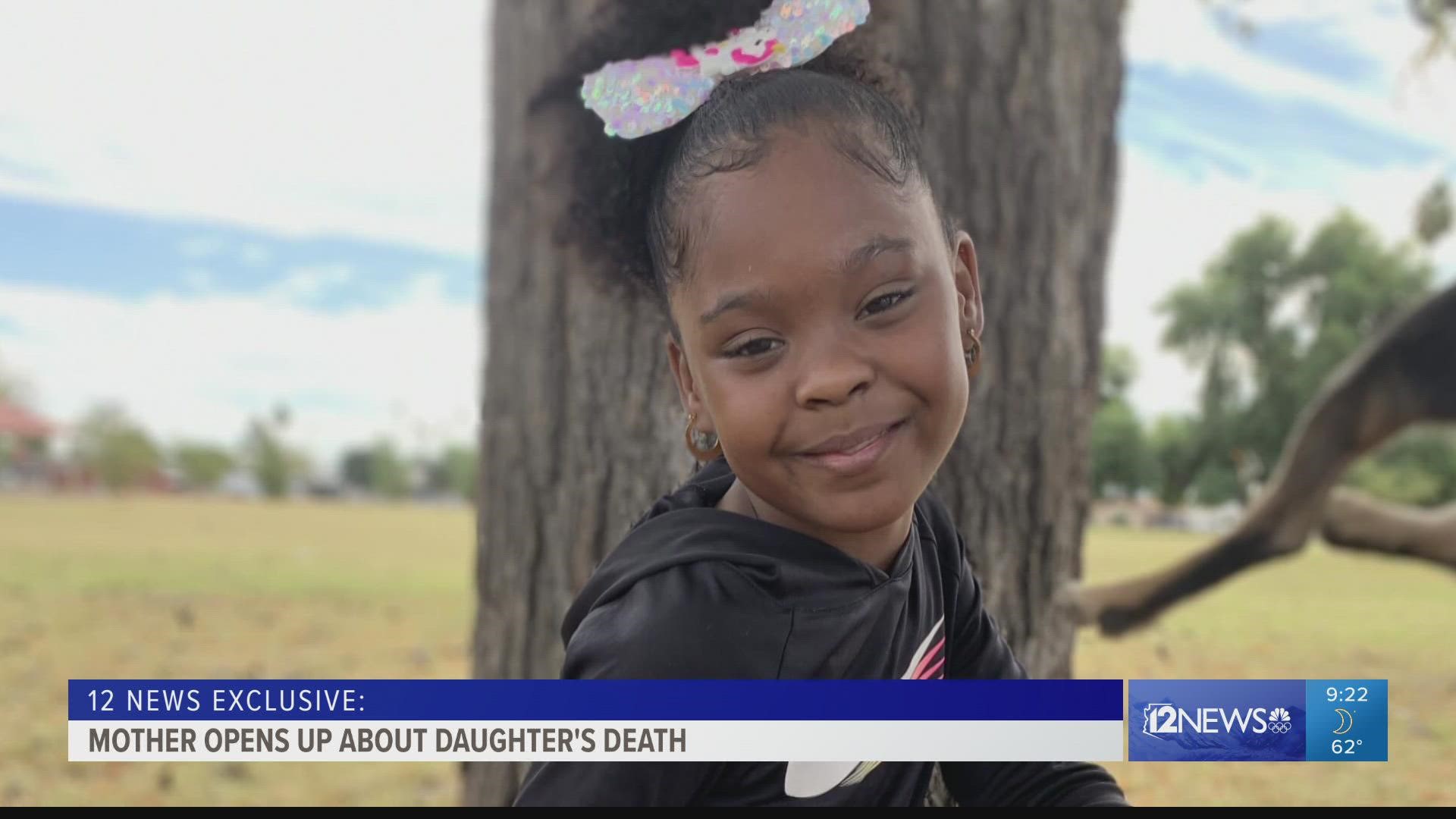 Police say the girl died early Thursday morning after she was struck by multiple gunshots fired into her mother’s car by somebody in another vehicle.