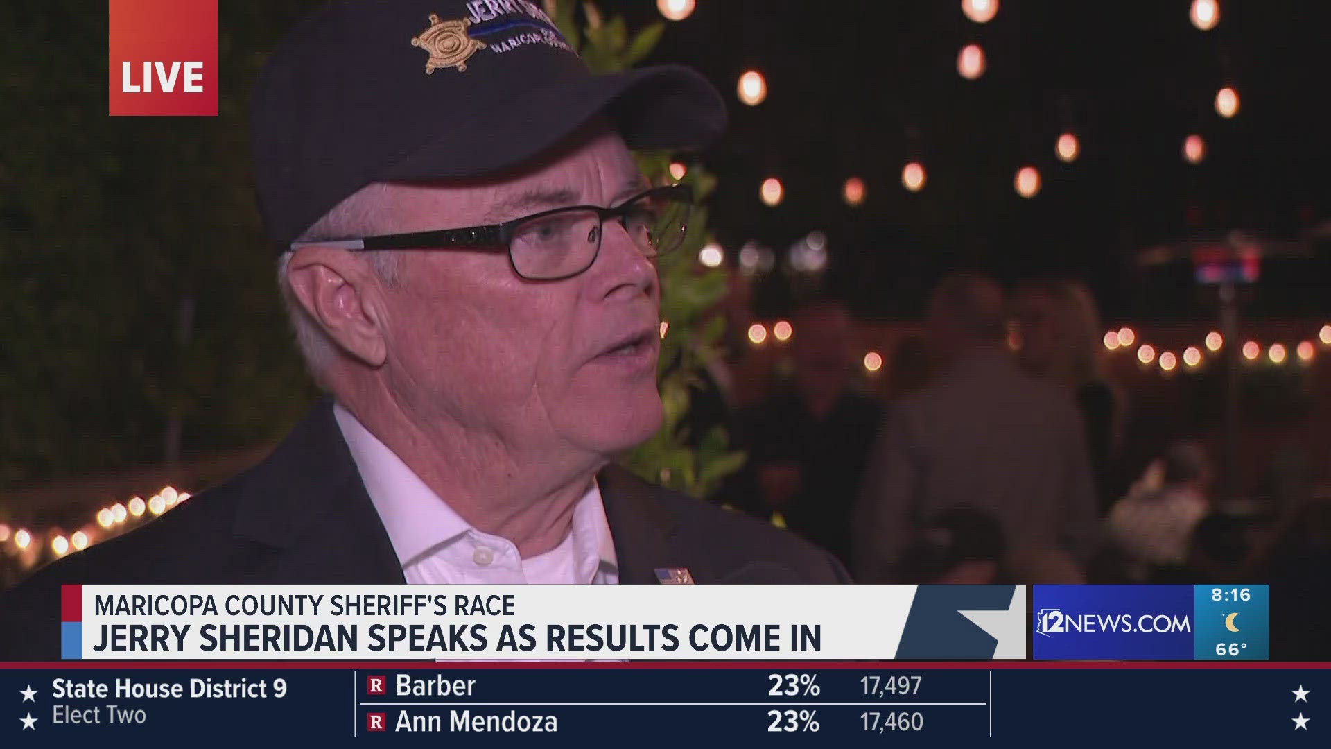 GOP Sheriff candidate Jerry Sheridan is hosting a watch party in far north Scottsdale.