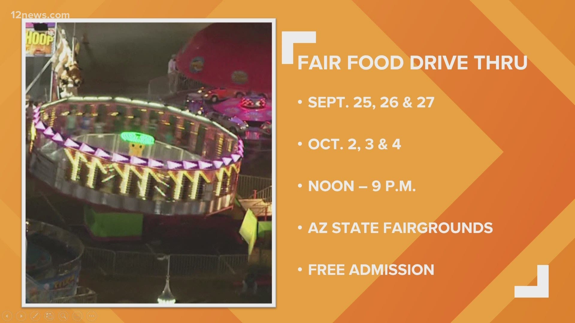 Fans of the Arizona State Fair food can get a taste of the fair from their cars starting this weekend. Team 12's Jen Wahl has the latest.