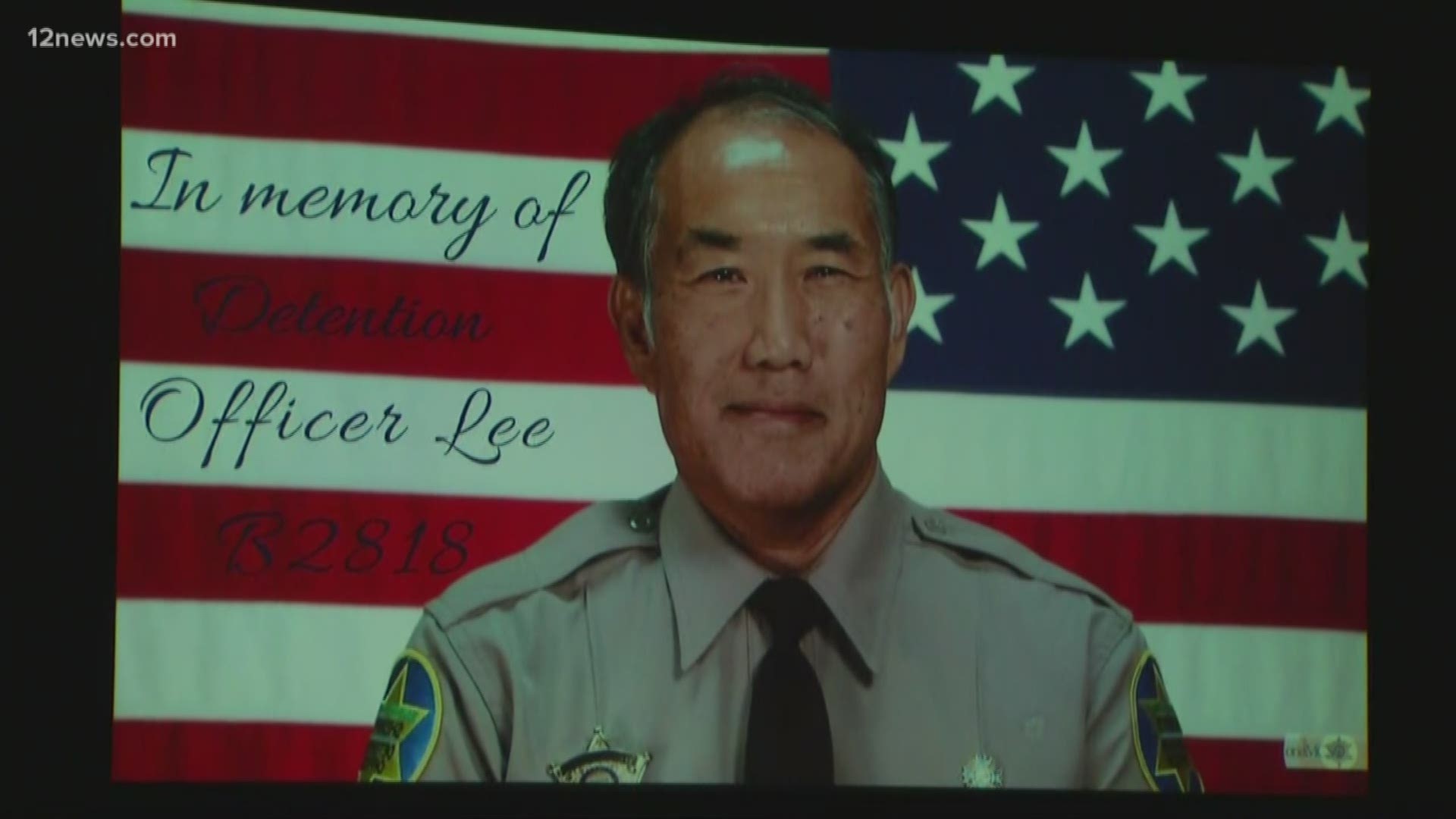 Family, friends and coworkers said goodbye to fallen Detention Officer Jean Lee Friday. Officer Lee was killed when he was attack by an inmate.