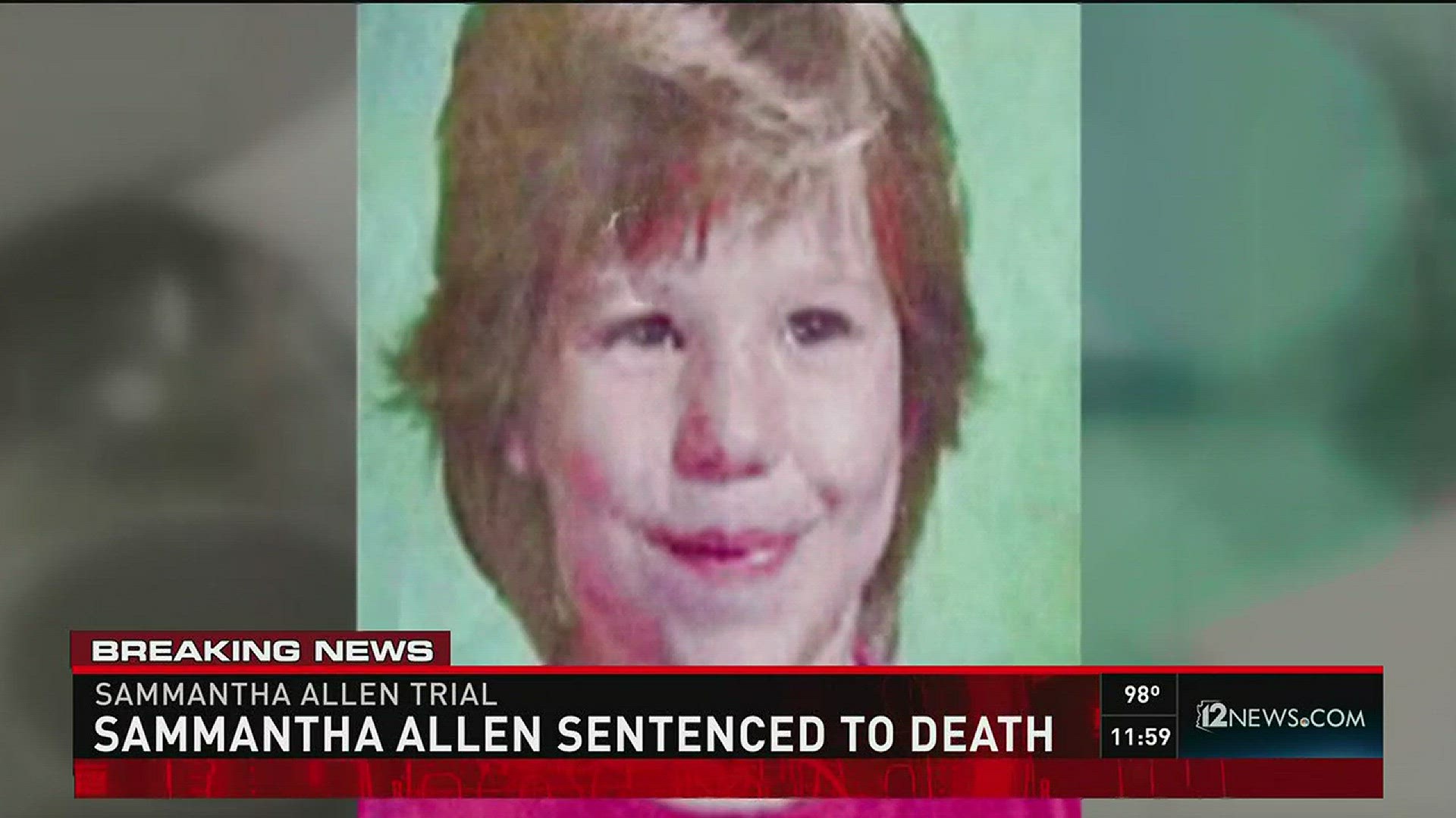 A jury has decided that Samantha Allen will be put to death after killing her 10-year-old cousin.