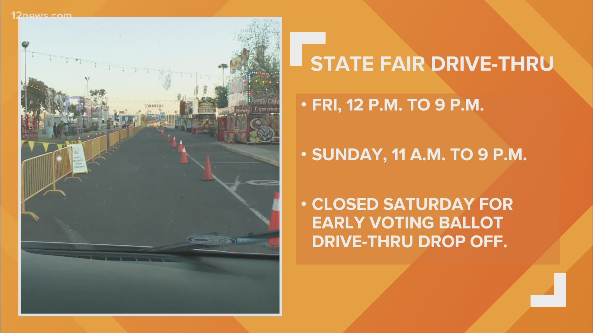 Fans of the Arizona State Fair food have one last weekend to get a taste of the fair without leaving their car.