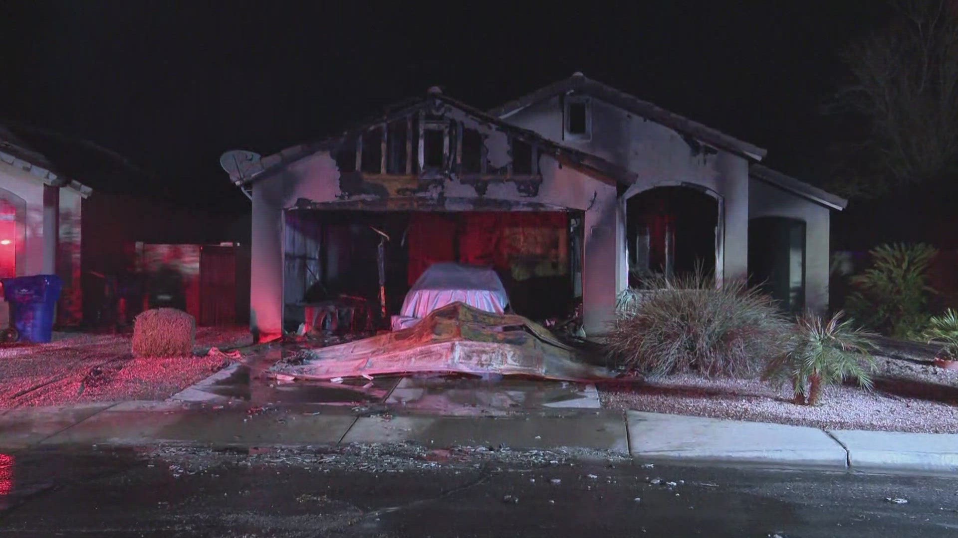The Surprise Fire Medical Department said the fire happened at a house near Dysart and Greenway roads.