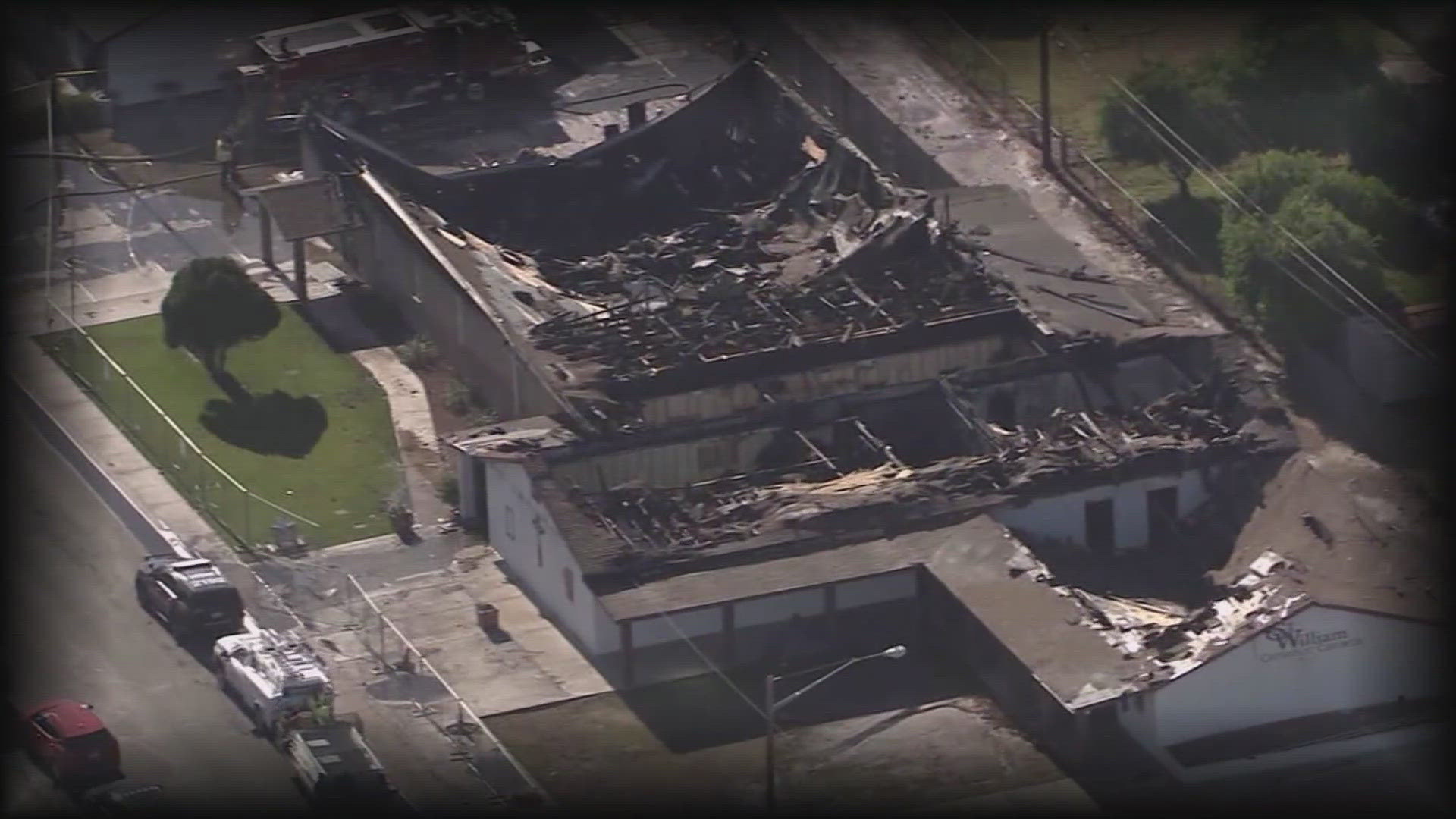 Community shows outpouring of support for Catholic church destroyed by fire last week.