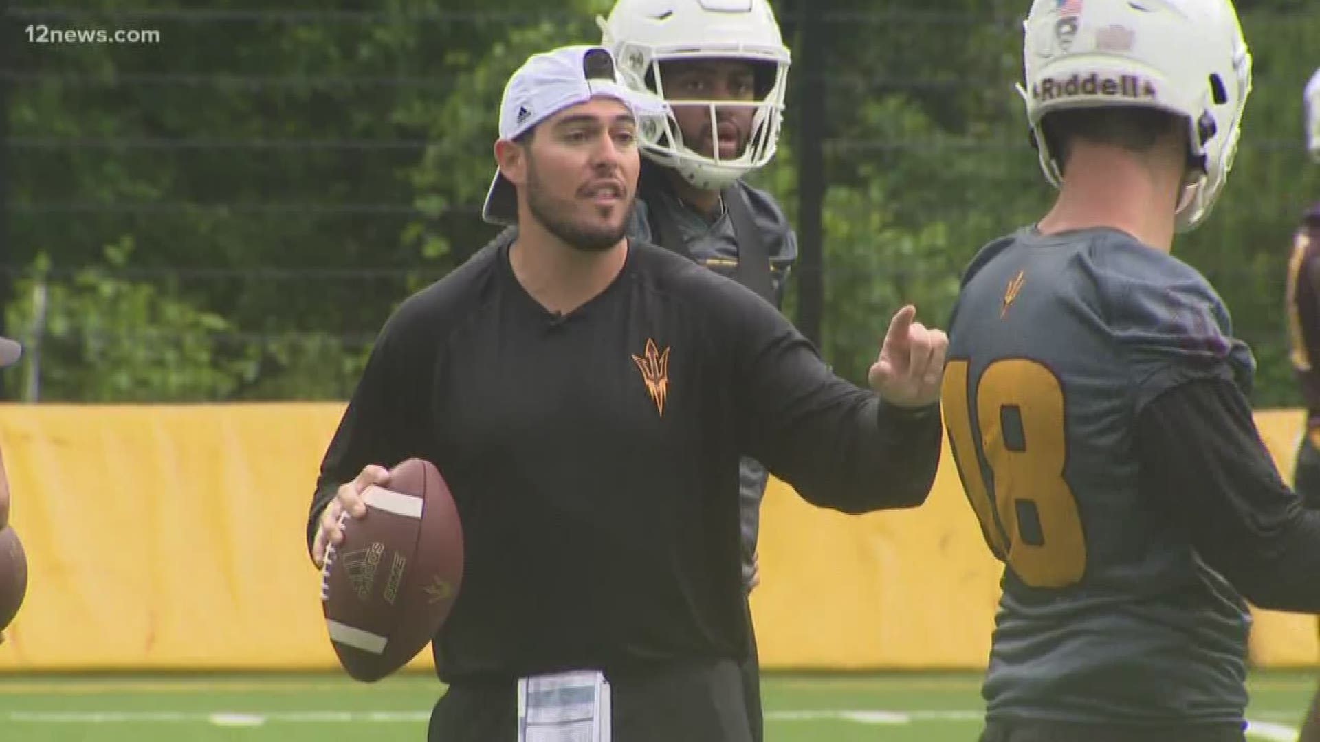 Former ASU quarterback Mike Bercovici joined the staff as a graduate assistant this year following a professional football career that never quite took off. Chierstin Susel has the story.