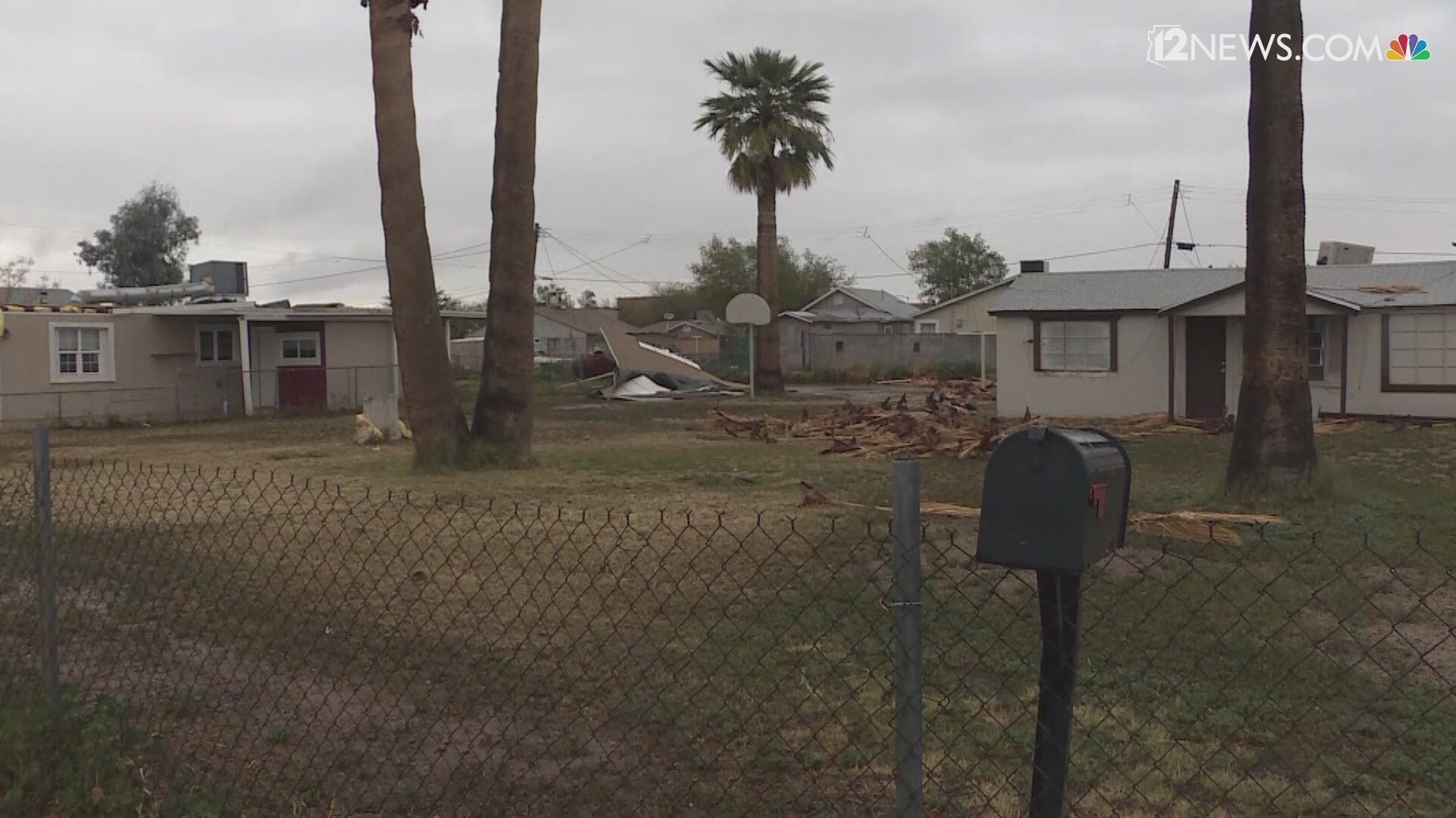 A neighbor said the strong winds came out of nowhere and blew the roof off the home.