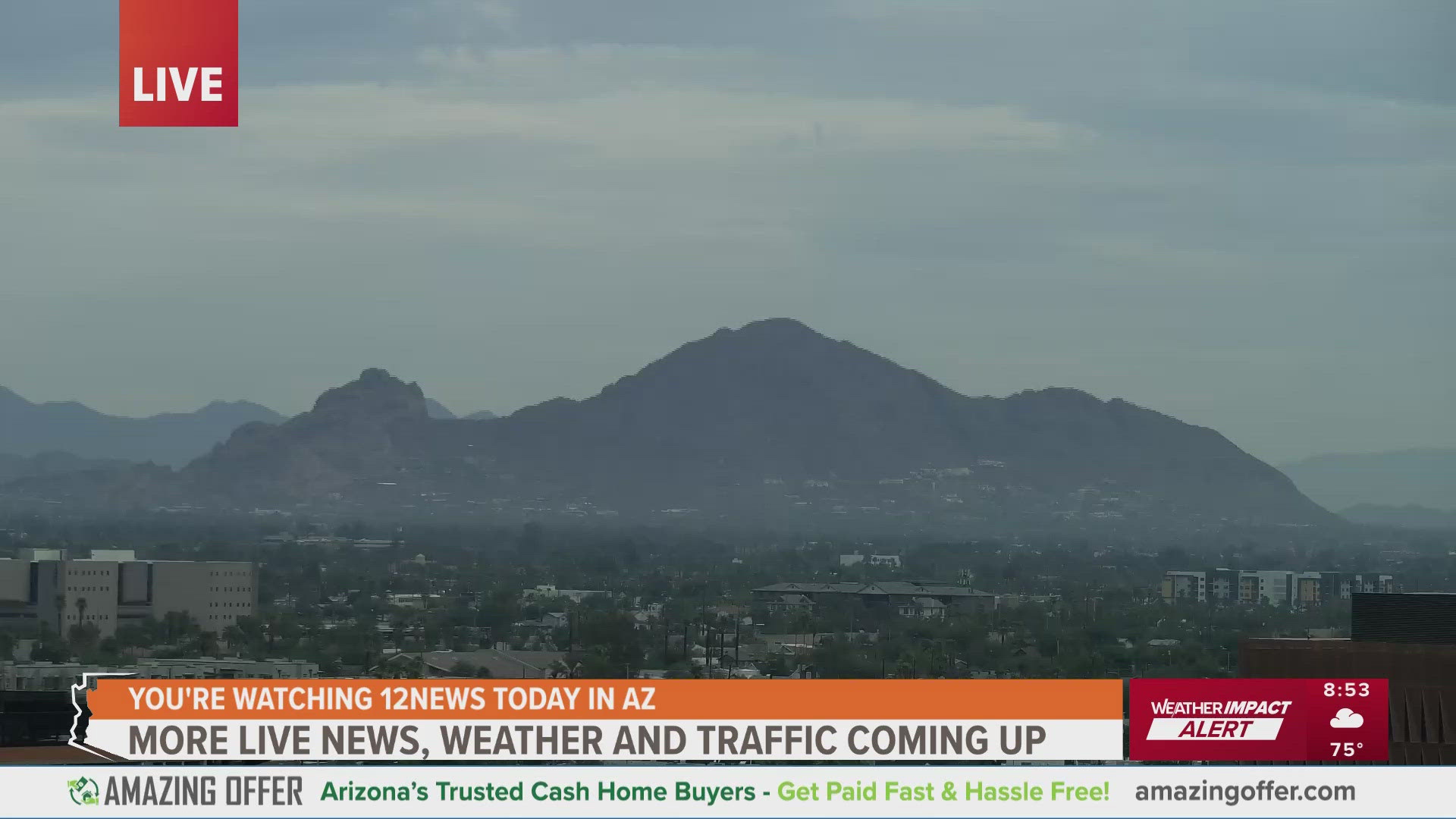 The day's major news events, breaking news, community stories, business reports, sports updates, and weather forecast presented by the 12News Team.