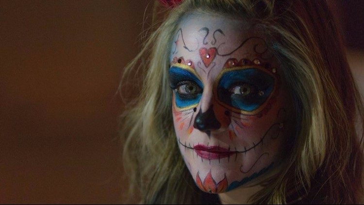 Unisex mexicano Día de los Muertos Azúcar Calavera Halloween Disfraz Máscara