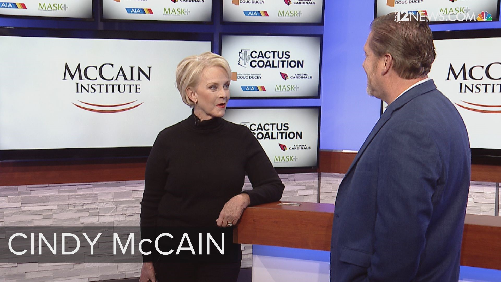 McCain, the widow of Arizona Senator John McCain, values solving problems as a community. 12 News President and GM Dean Ditmer talked to McCain about the coalition.