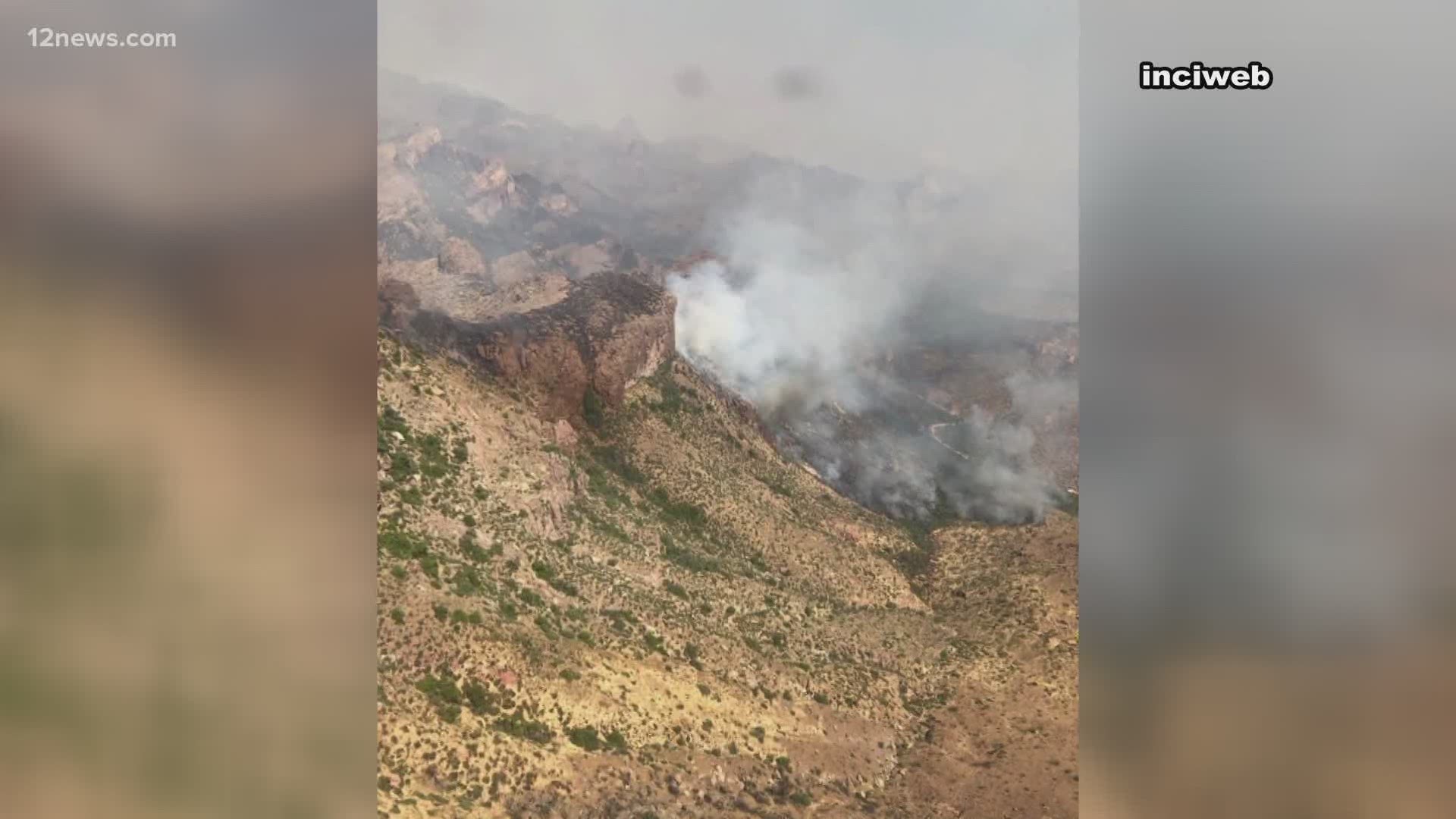 State fire officials confirmed a fire burning in the Superstition Wilderness Saturday night. Officials confirmed that the fire has burned 3,500 acres as of Sunday.