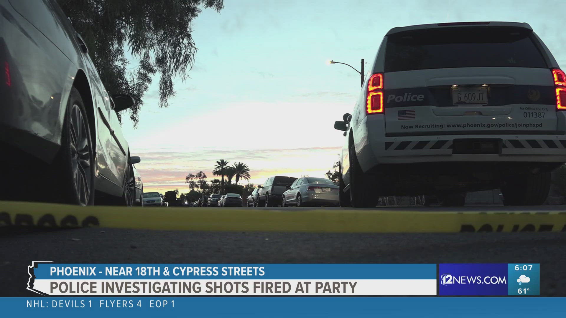 Police are investigating after shots were fired at a "large party" in central Phoenix, according to authorities.