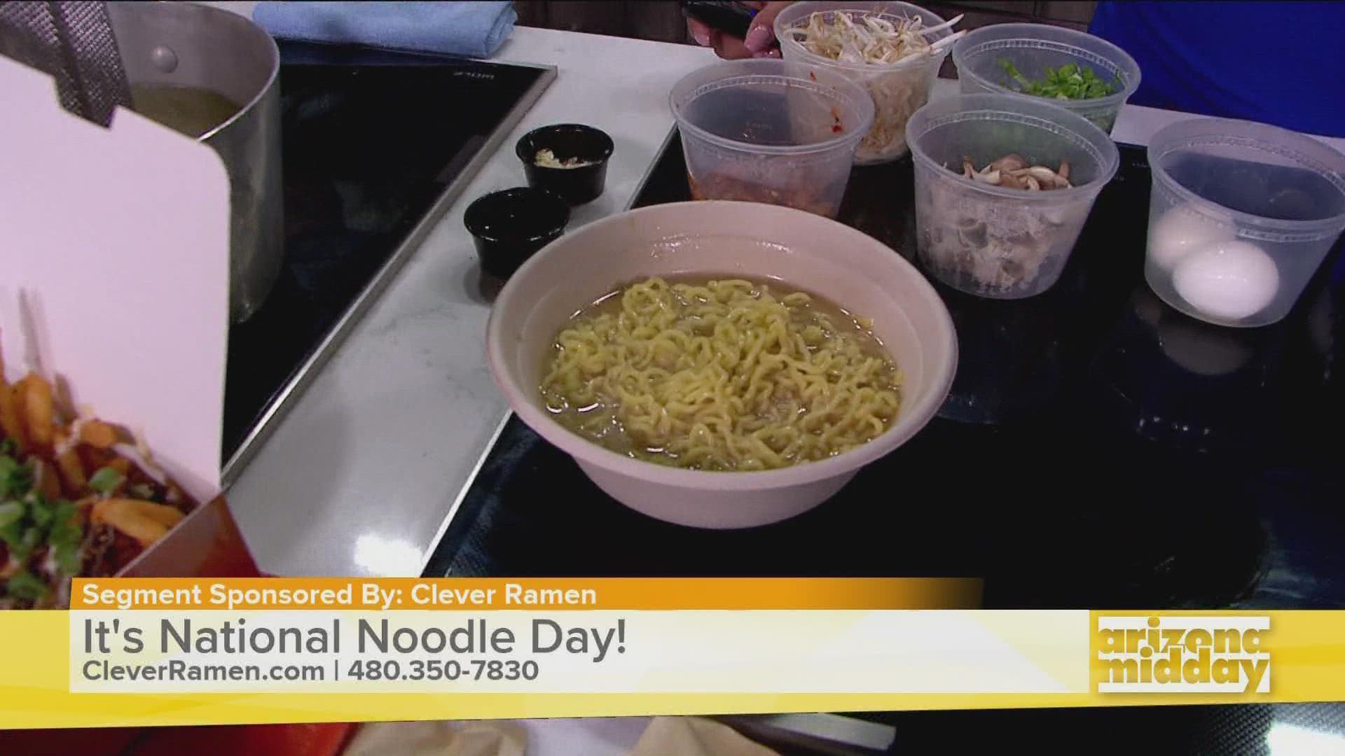 We are in the kitchen celebrating National Noodle Day with local restaurant Clever Ramen.