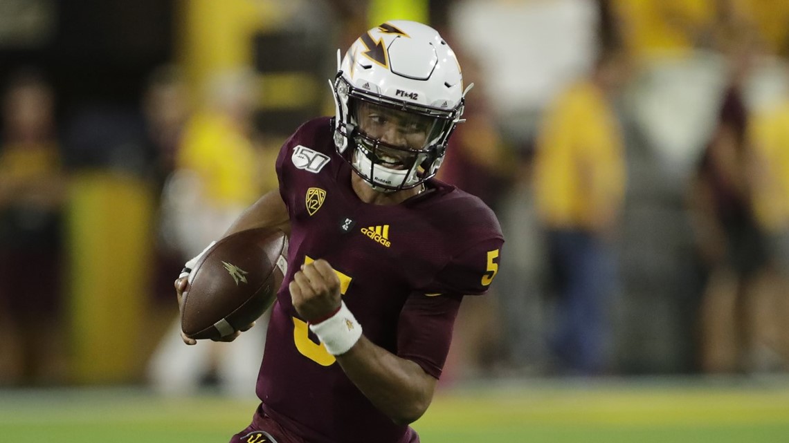 ASU Quarterback Jayden Daniels returns home against UCLA