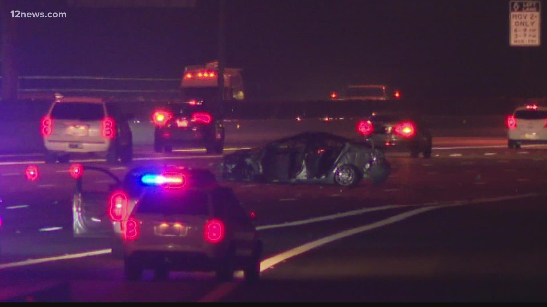 The crash happened near McClintock Drive around 8 p.m. ADOT said traffic is being redirected onto Loop 101.