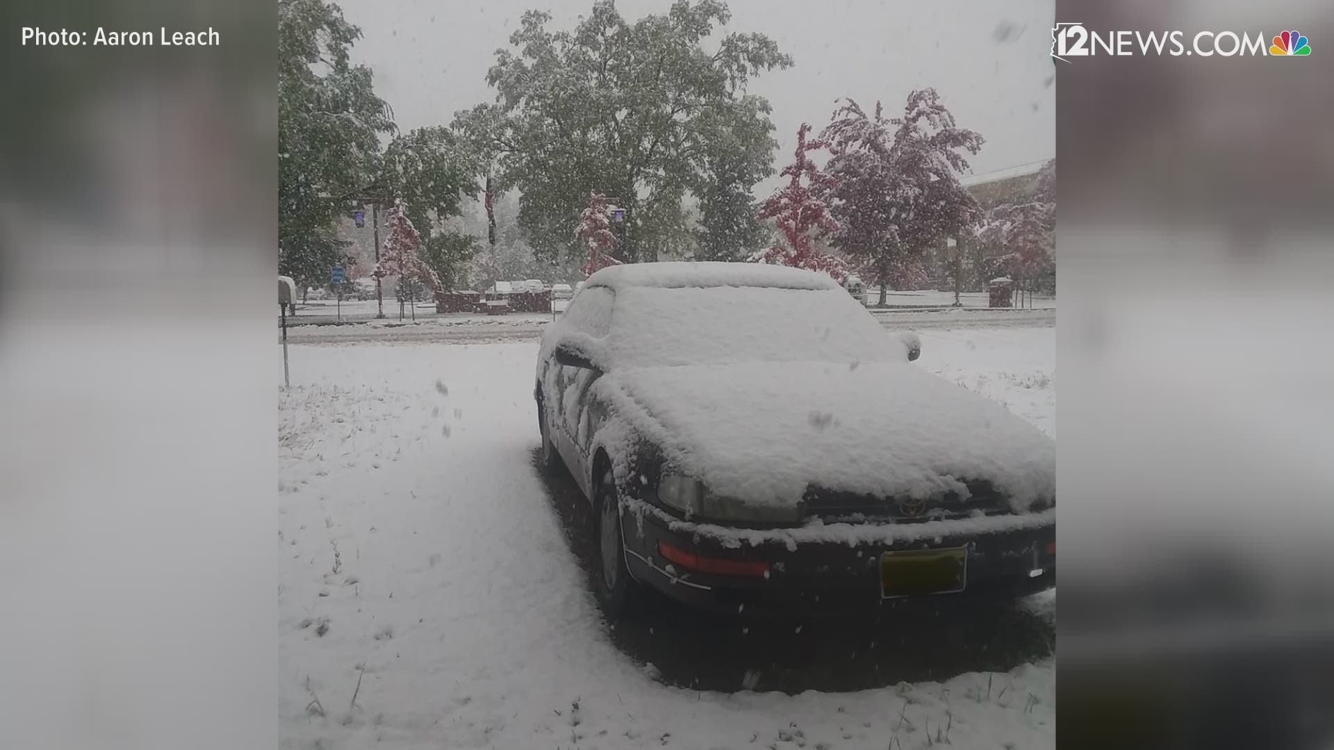 Here are some photos from 12 News viewers of snow in the High Country on Oct. 16, 2018.