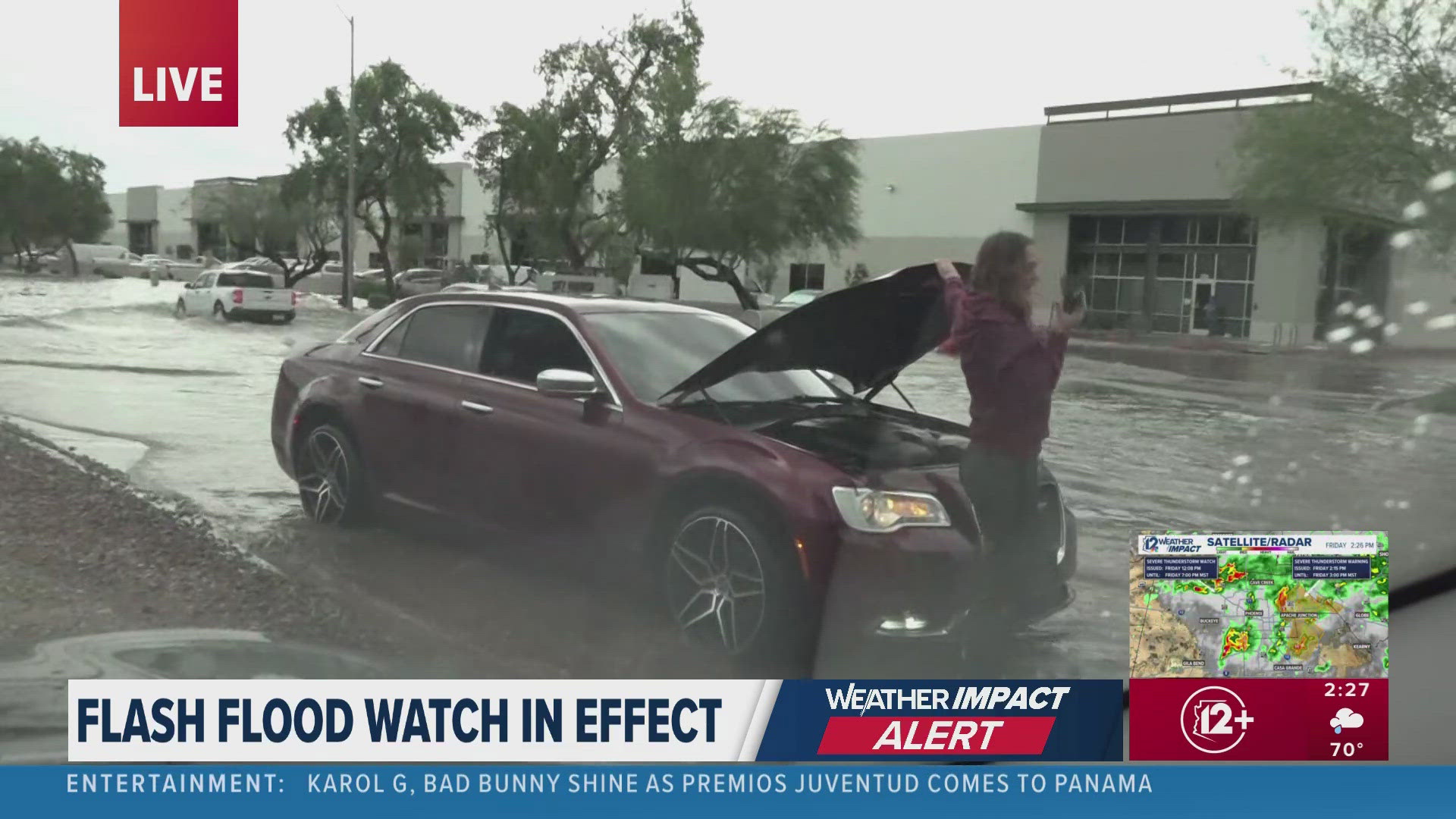 Thunderstorms and showers caused severe flooding in certain parts of the Valley on Friday afternoon.