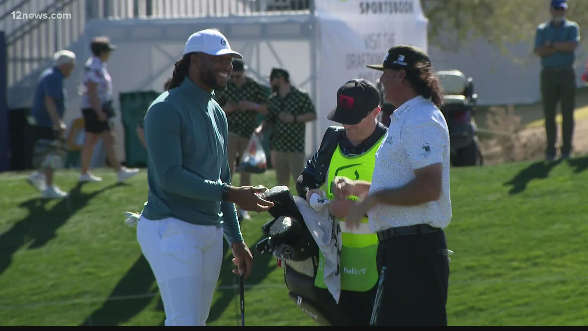 Wednesday at the WM Phoenix Open is all about the celebrities. Everyone from Larry Fitzgerald to Aaron Rodgers showed up to play some golf in Scottsdale!