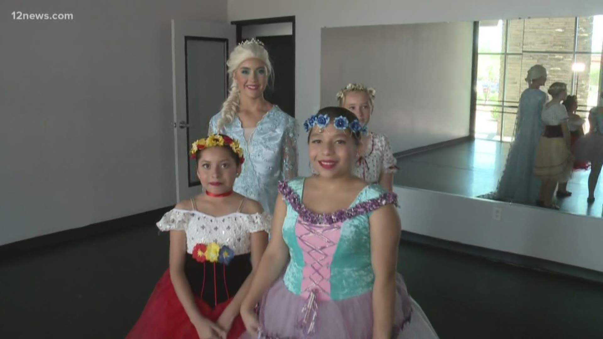 "Let It Go" with a local youth theatre group that is taking the stage this weekend to perform a junior version of Disney's "Frozen". Check out a preview of the cool production/