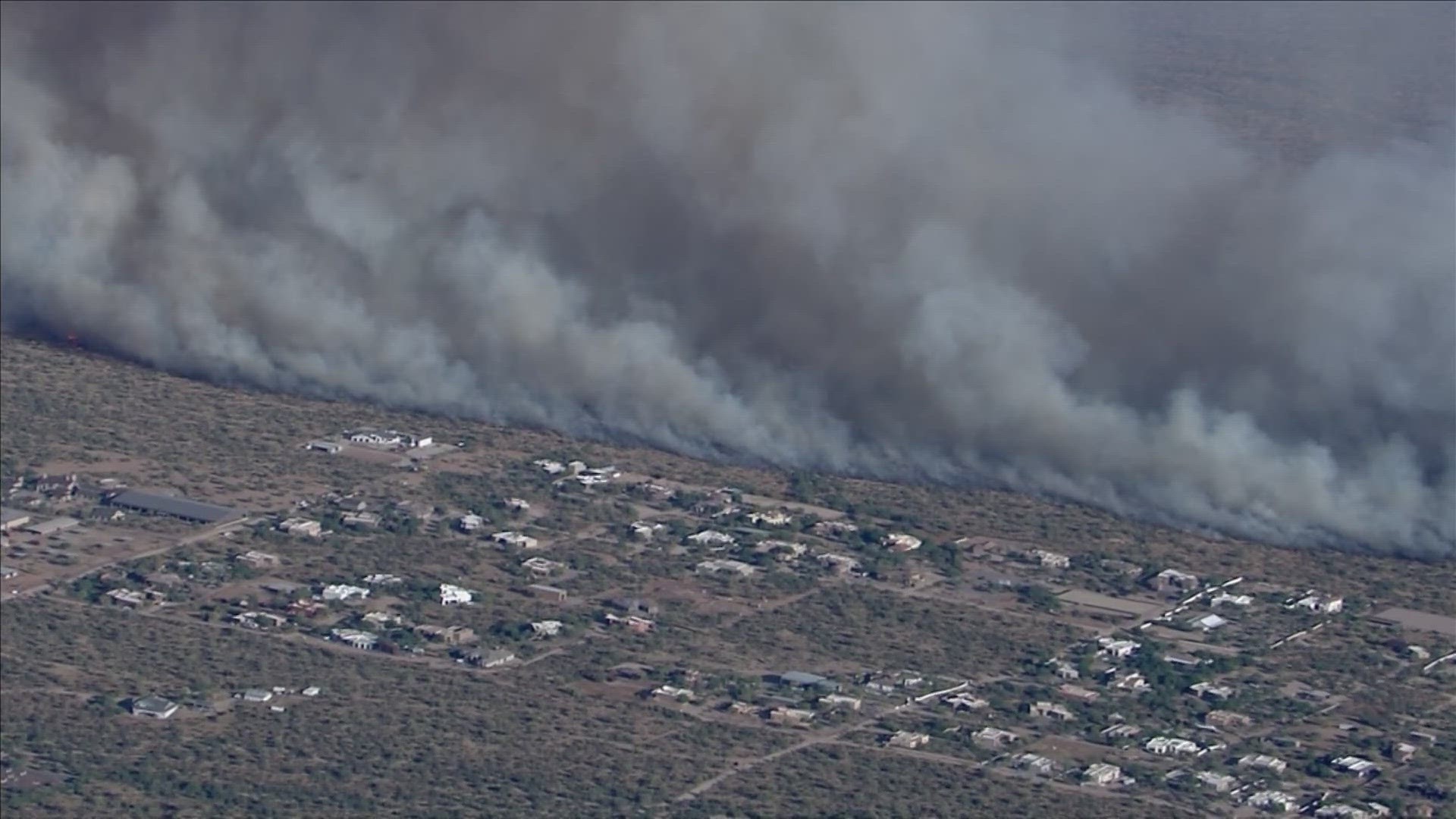 Officials said the fire started Tuesday near 128th Street and Ranch Gate Road.