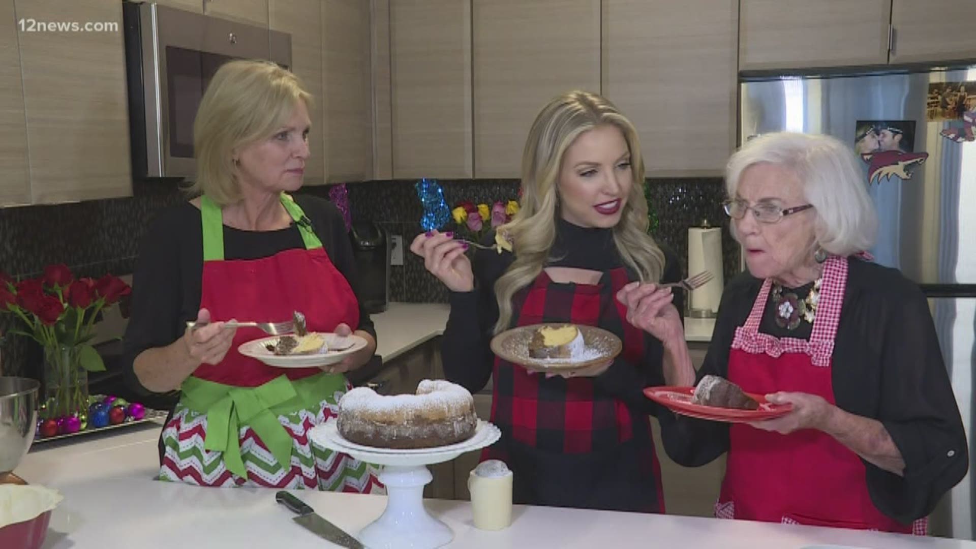 With this 12 News holiday recipe, Team 12's Kristen Keogh brings you into her family's kitchen to share a recipe for chocolate butterscotch cake