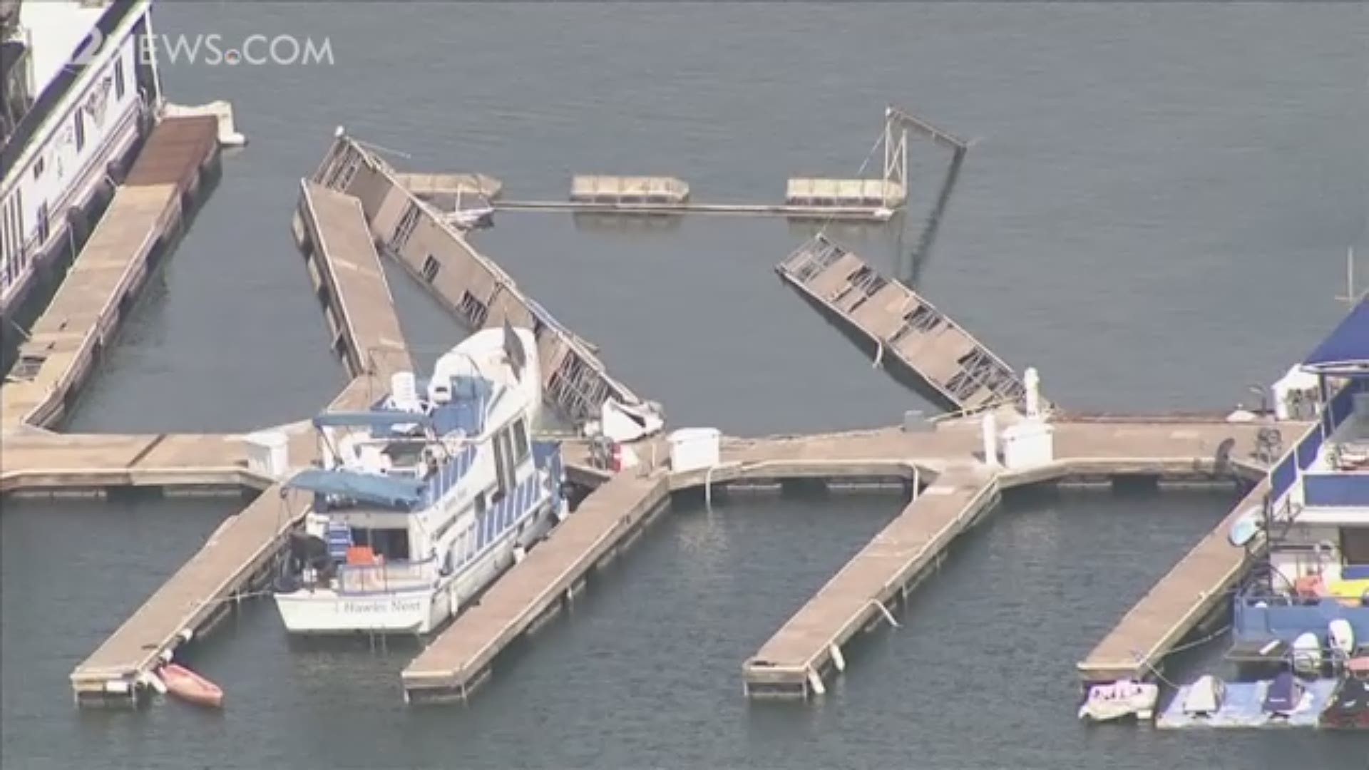 Sky 12 captured footage of the storm aftermath at Lake Pleasant Sunday.