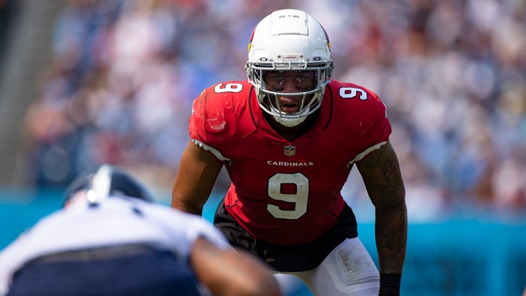 Arizona Cardinals linebacker Isaiah Simmons (9) on the field