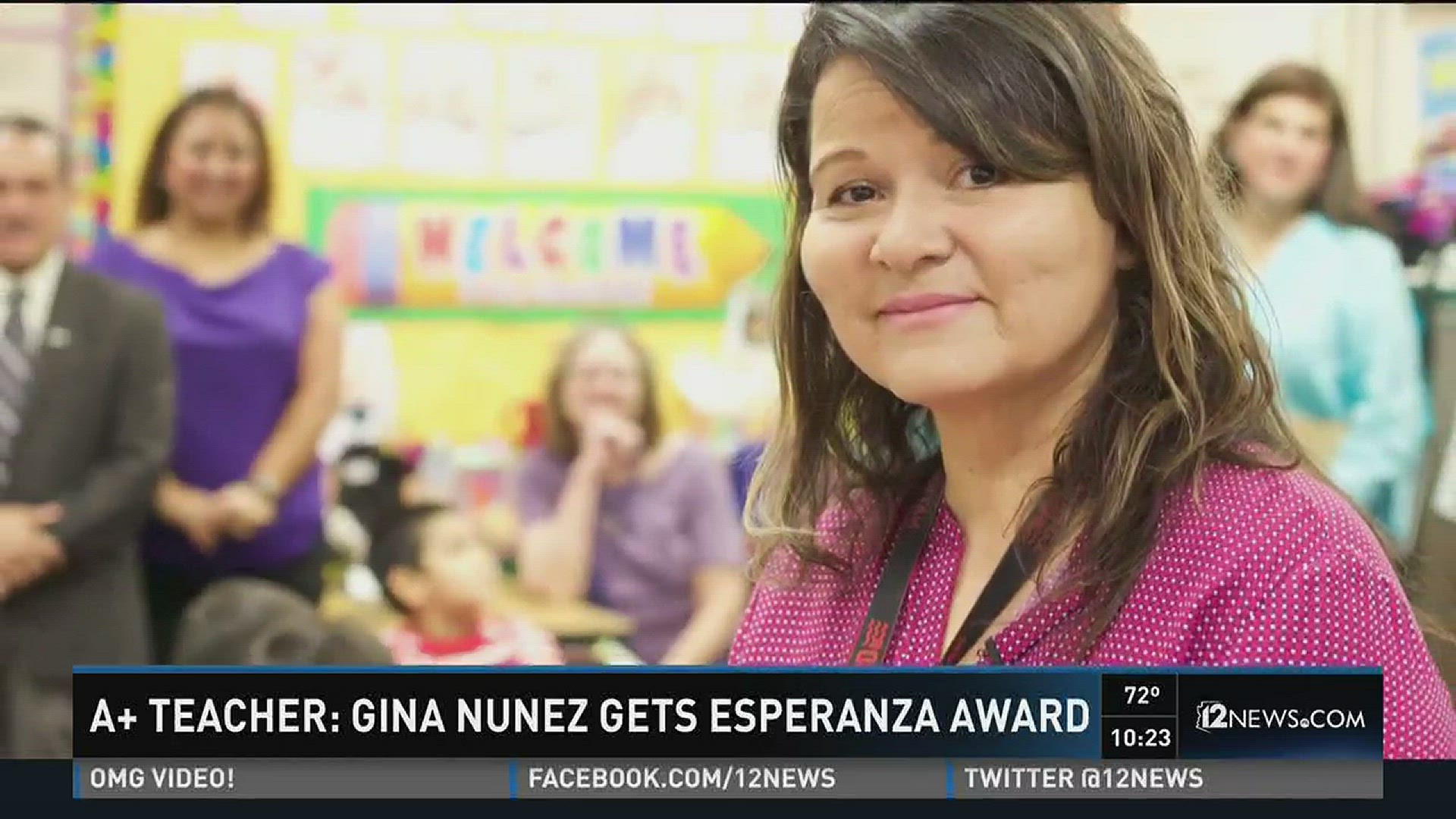 A teacher Gina Nunez gets Esperanza Award