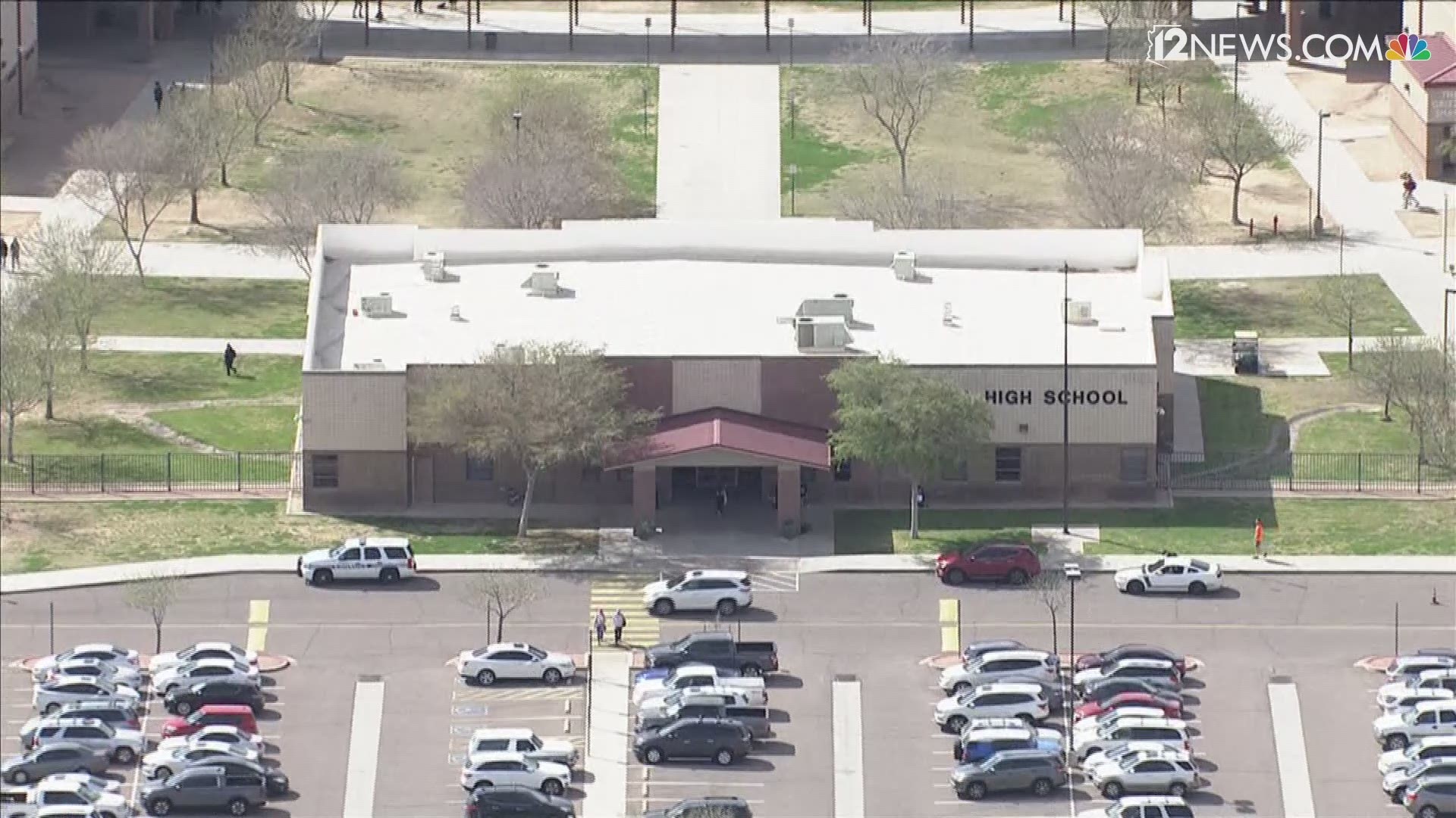 Officials are investigating a threat found on a bathroom wall inside Basha High School in Chandler, police confirmed. The threat referenced the date Thursday, March 7, according to a letter sent home to parents.