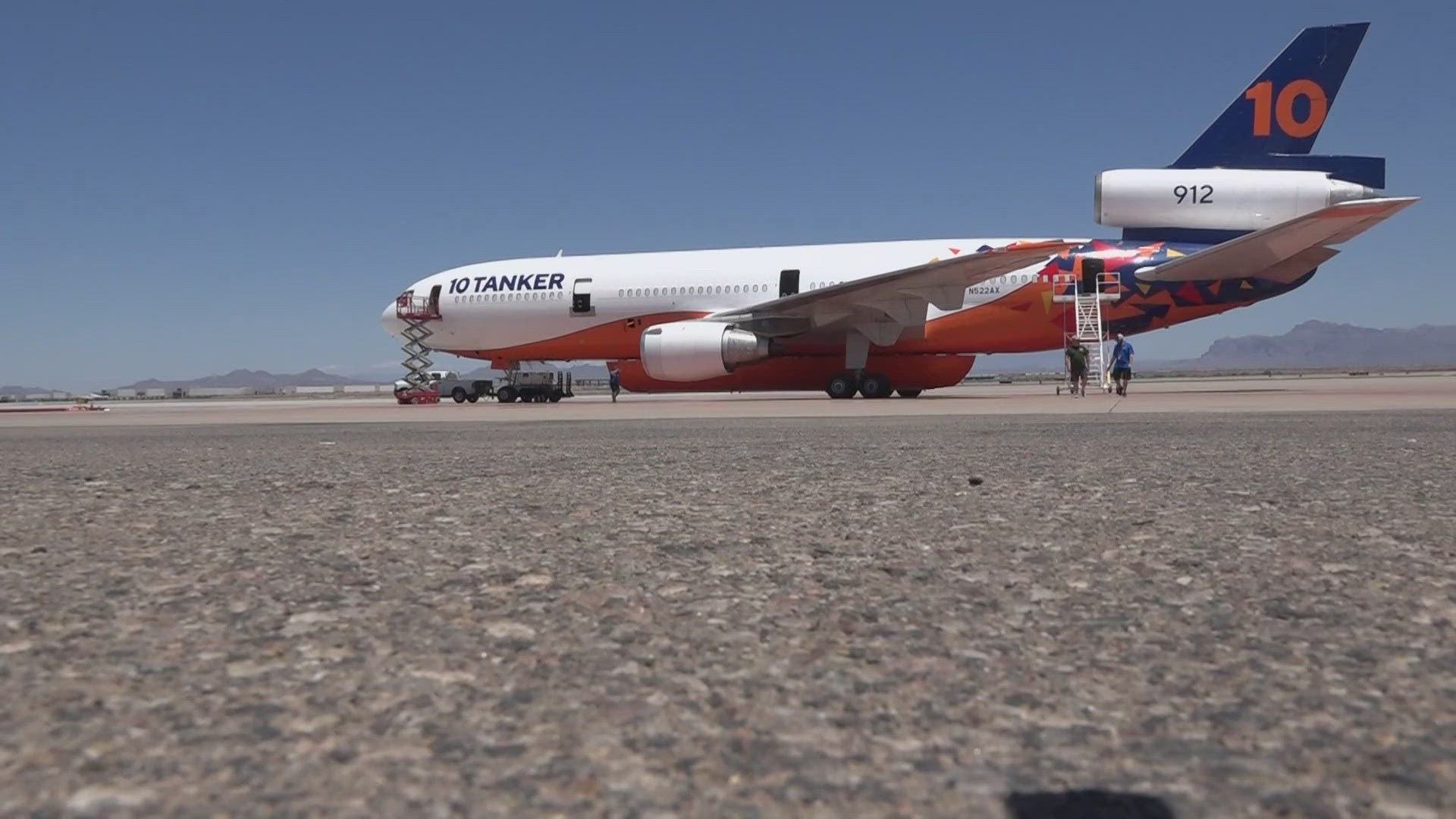 The 1988 tank is one of four in the fleet of tankers that work to slow the spread of wildfires across the state.