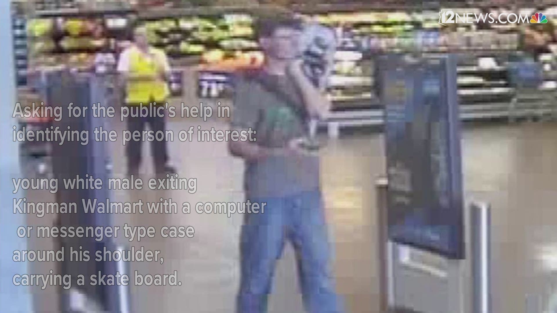 Asking for public's help in identifying the person of interest who stole a Valley Vista' woman's suitcase.