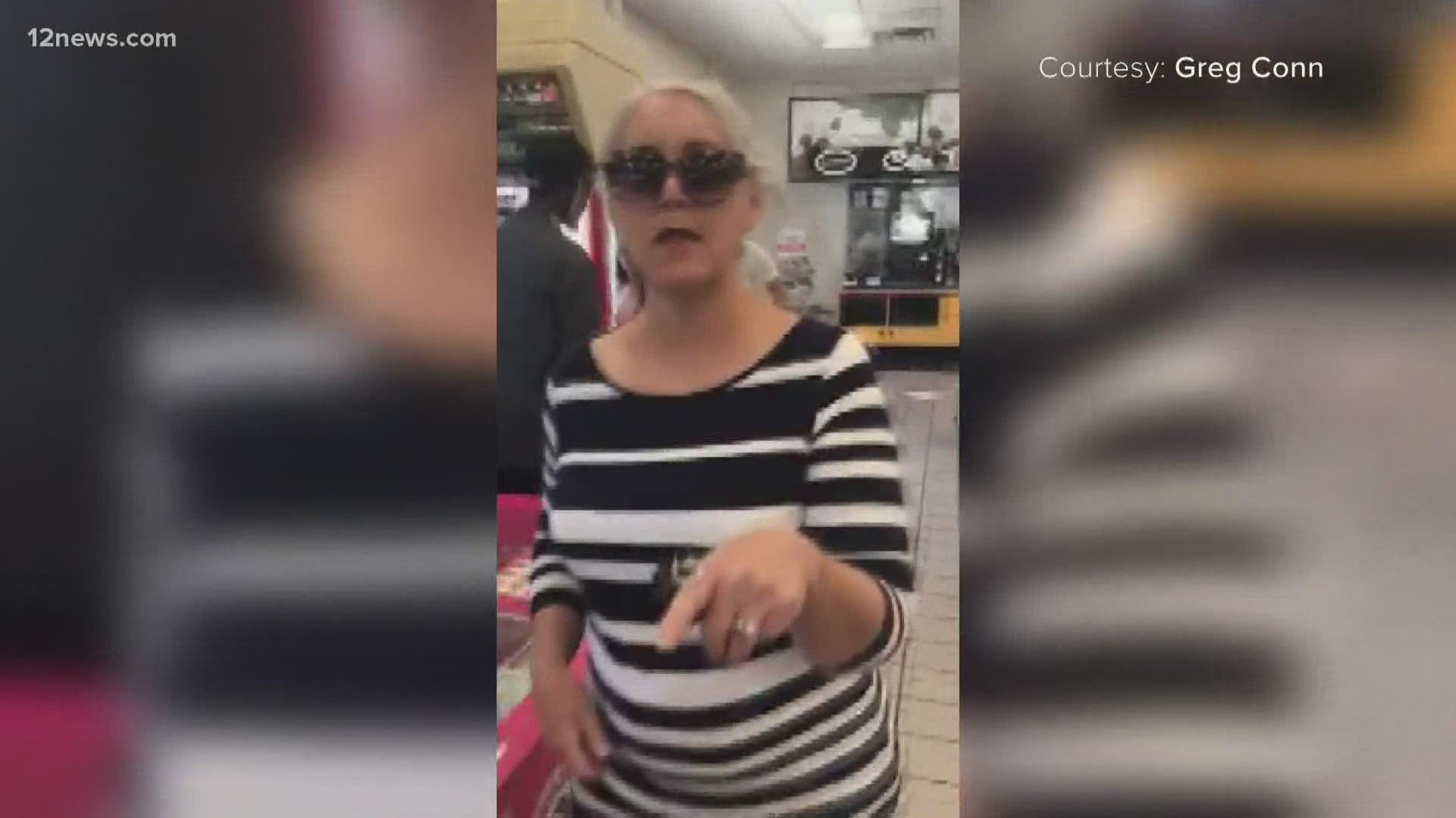 An altercation at a Phoenix gas station over alleged racist comments was caught on video. The incident turned violent over the comments.