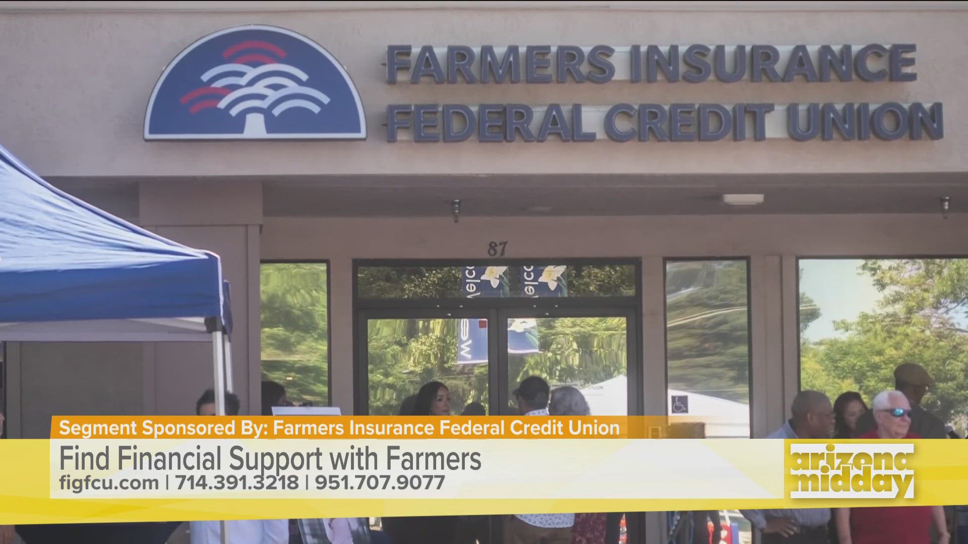 Cheri and Scott with Farmers Insurance Federal Credit Union explain services for members, how to join and a special offer.