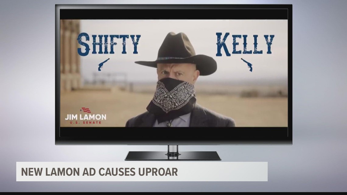 Jim Lamon ad shows him shooting Mark Kelly in staged gunfight | 12news.com