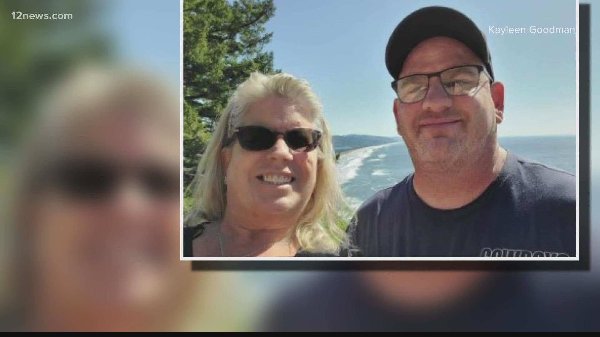 A bizarre accident left a Peoria grandmother of 15 and her fiancé dead while they were on a road trip out of state.