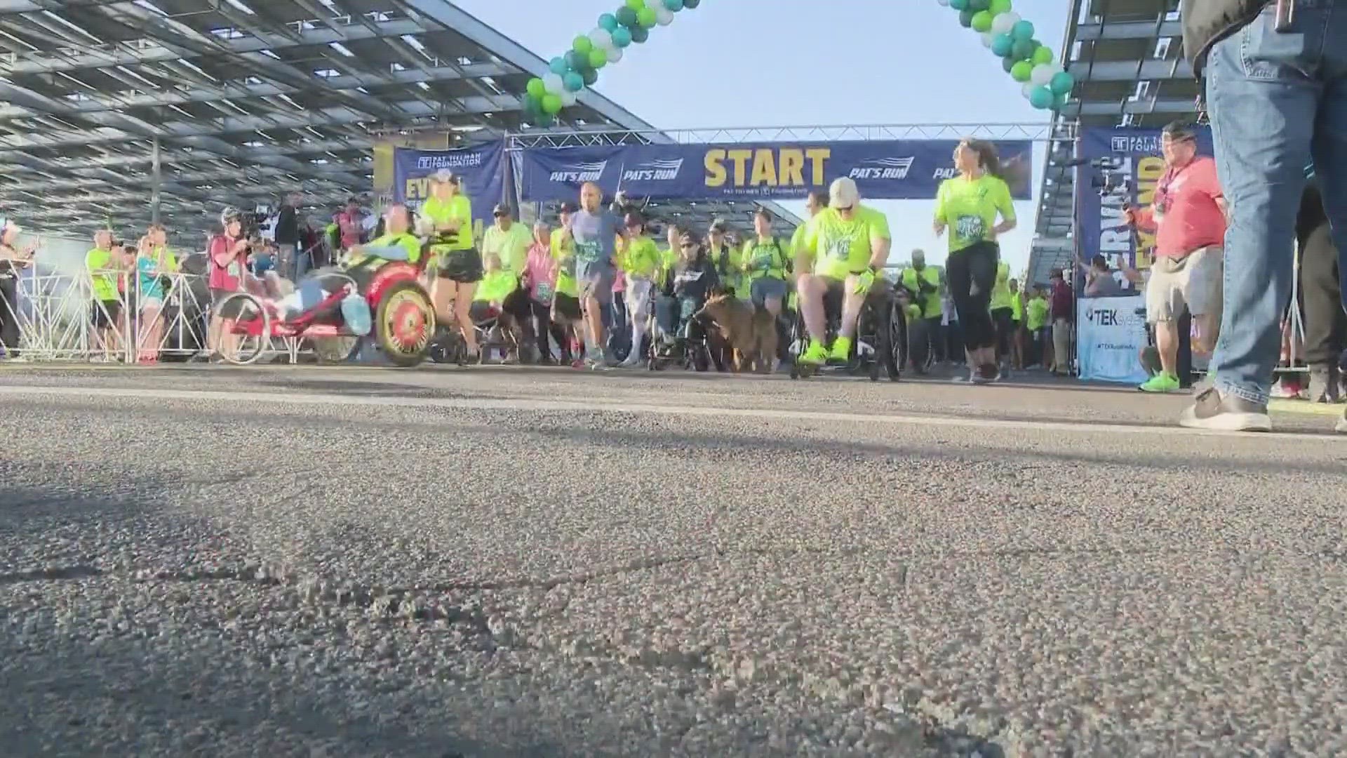 Thousands of people laced up their sneakers and hit the pavement for the 19th annual Pat's Run in Tempe.