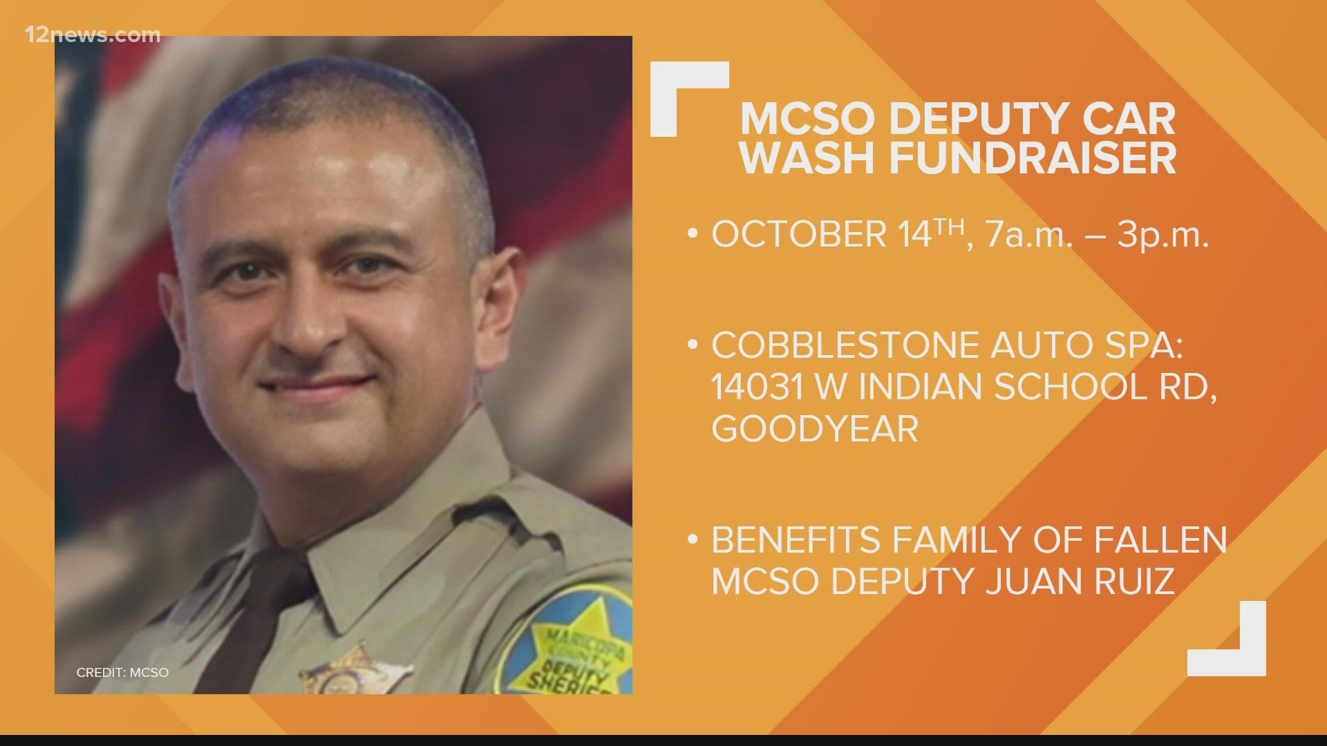 Cobblestone Auto Spa is working with the Maricopa County Sheriff's Office Memorial Fund to gather donations to support the family of the deputy who recently died.