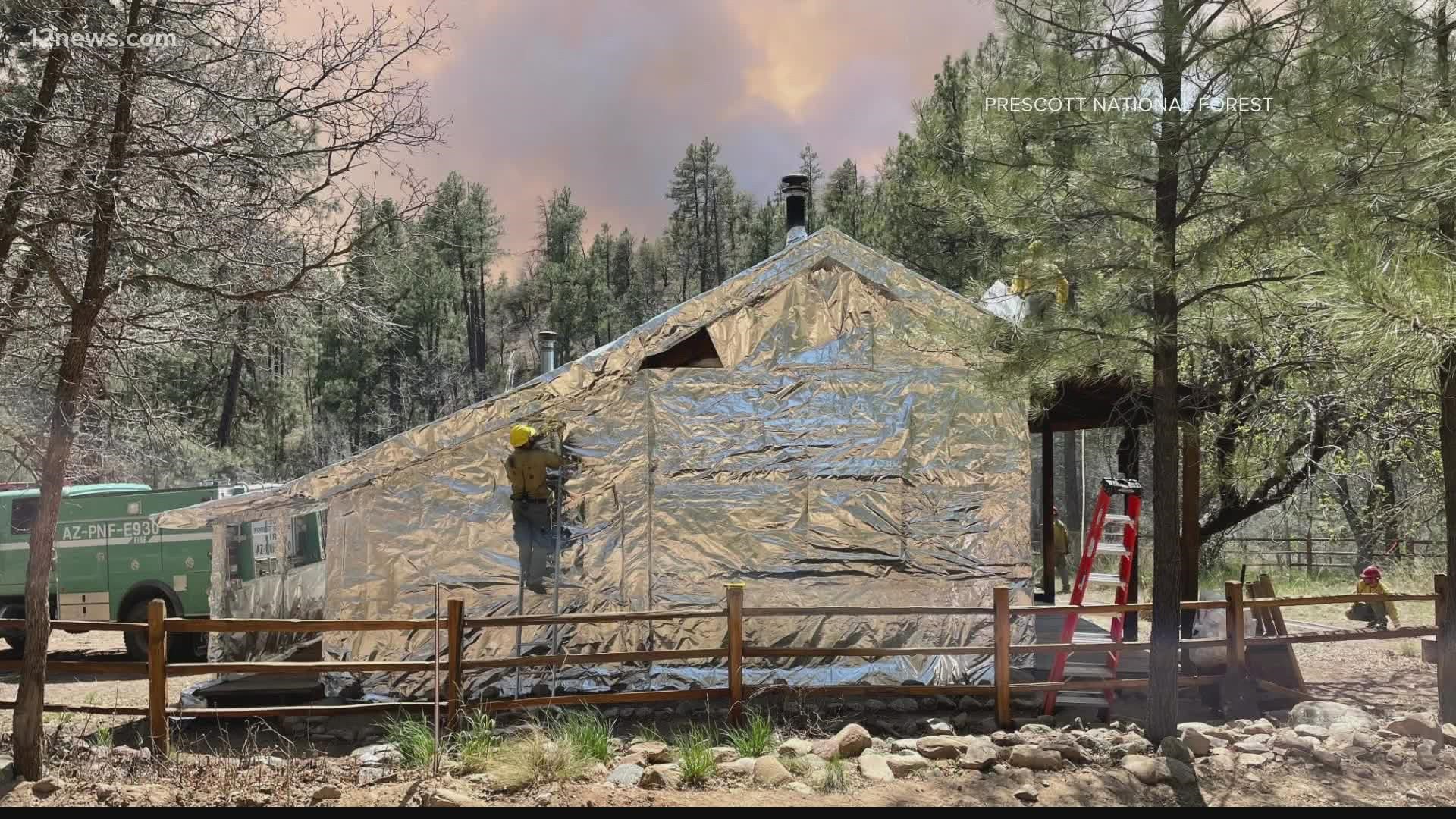 Crews are also working to put out the Tunnel Fire burning northeast of Flagstaff. Evacuated residents can return to their homes.