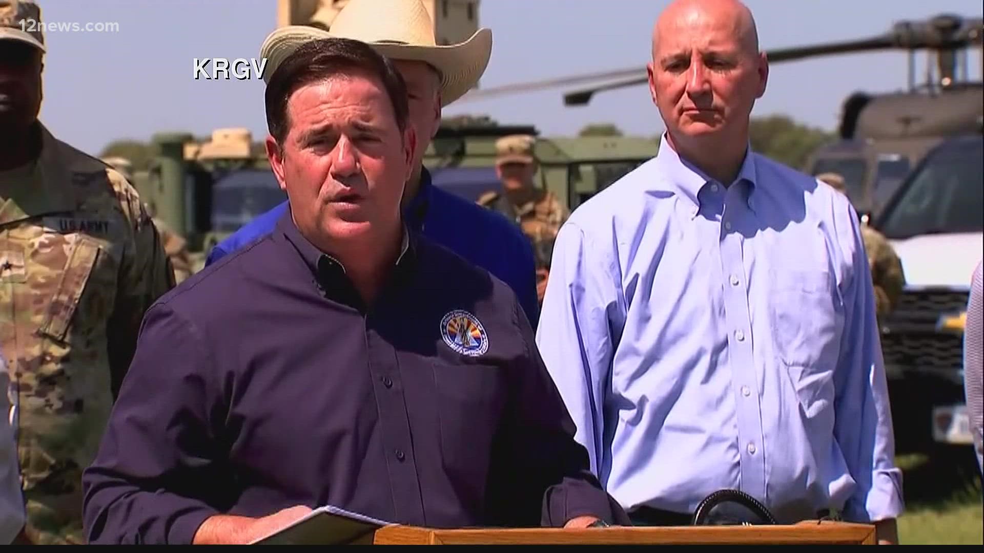 Gov. Ducey was at the Texas border with several Republican governors to appeal to President Biden for a meeting about border security.
