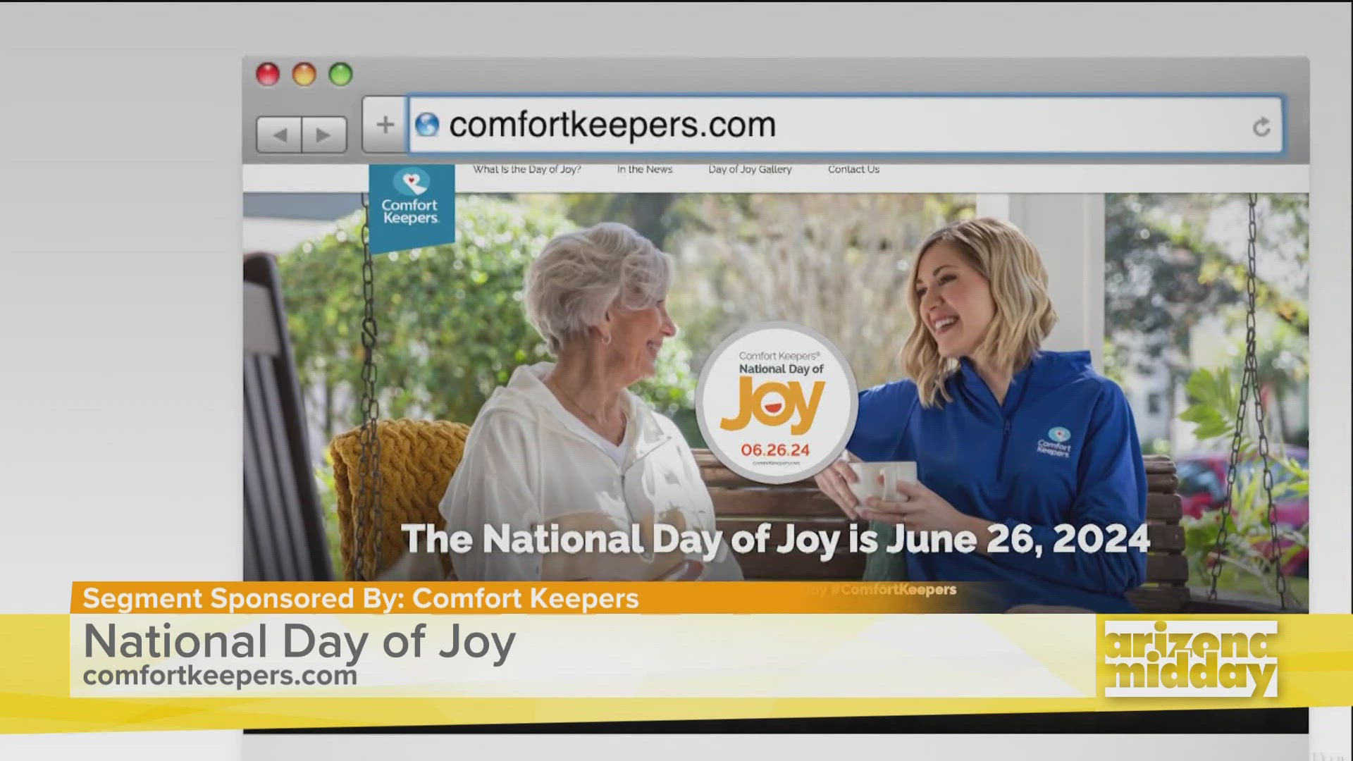 Sponsored: National Day of Joy with Comfort Keepers | 12news.com