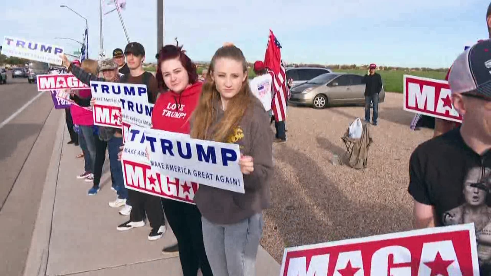 A group of student's at Perry High School chose to participate in their school's spirit week by wearing MAGA gear and waving a Trump flag. Parents and some students say the school tried to discipline them for the gear, but the school says that's not what happened.