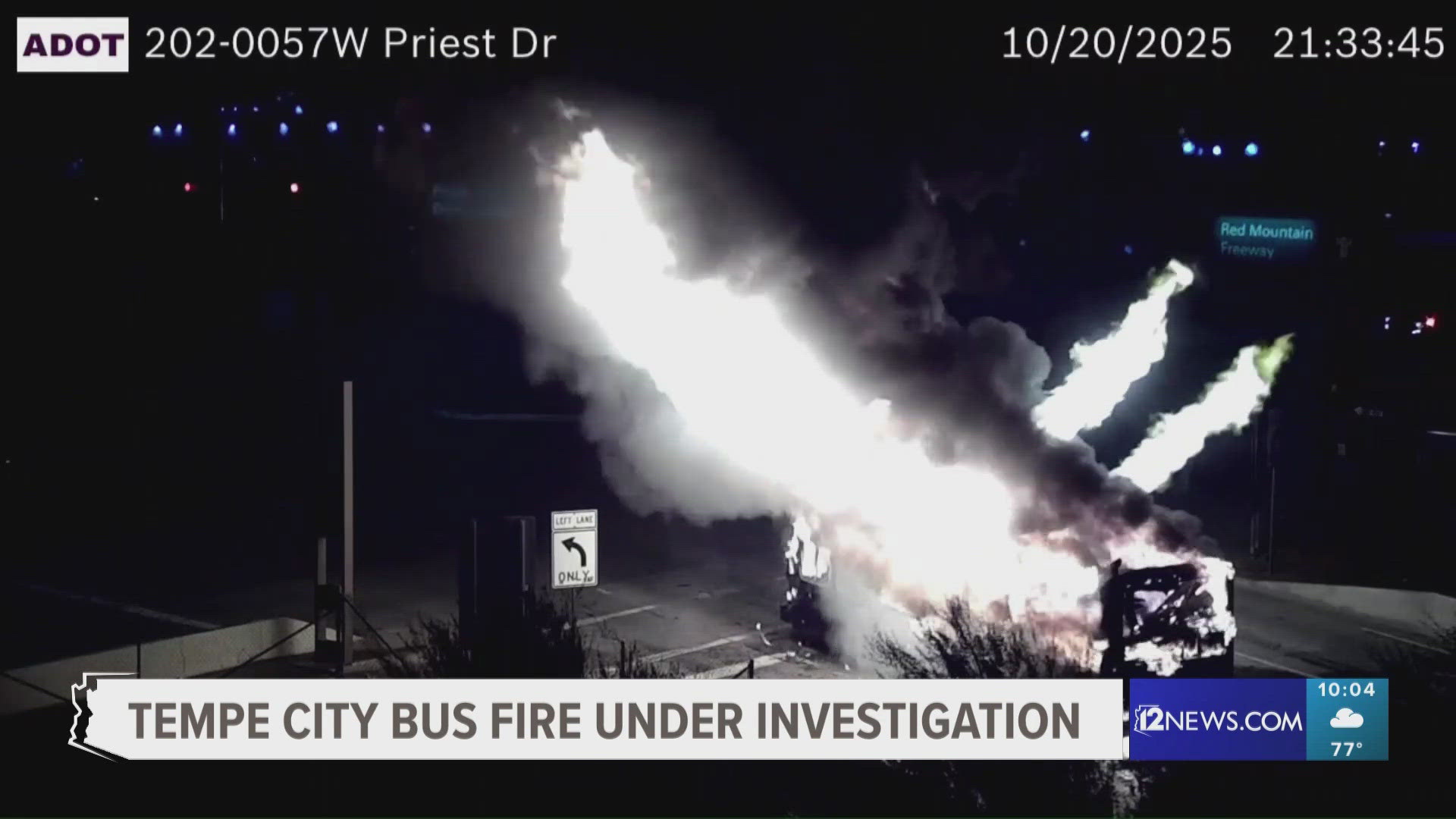 An investigation into why a Tempe bus that runs on compressed natural gas caught on fire is ongoing.  