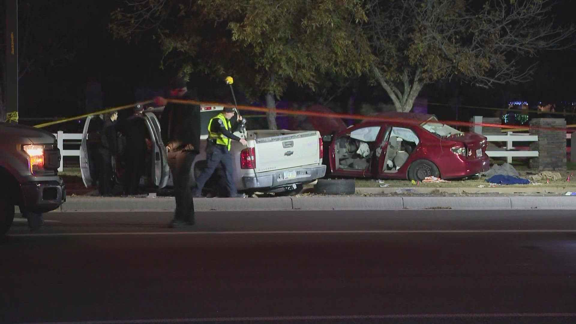 The two-vehicle collision occurred Friday afternoon near Elliot Road and Cole Drive in Gilbert