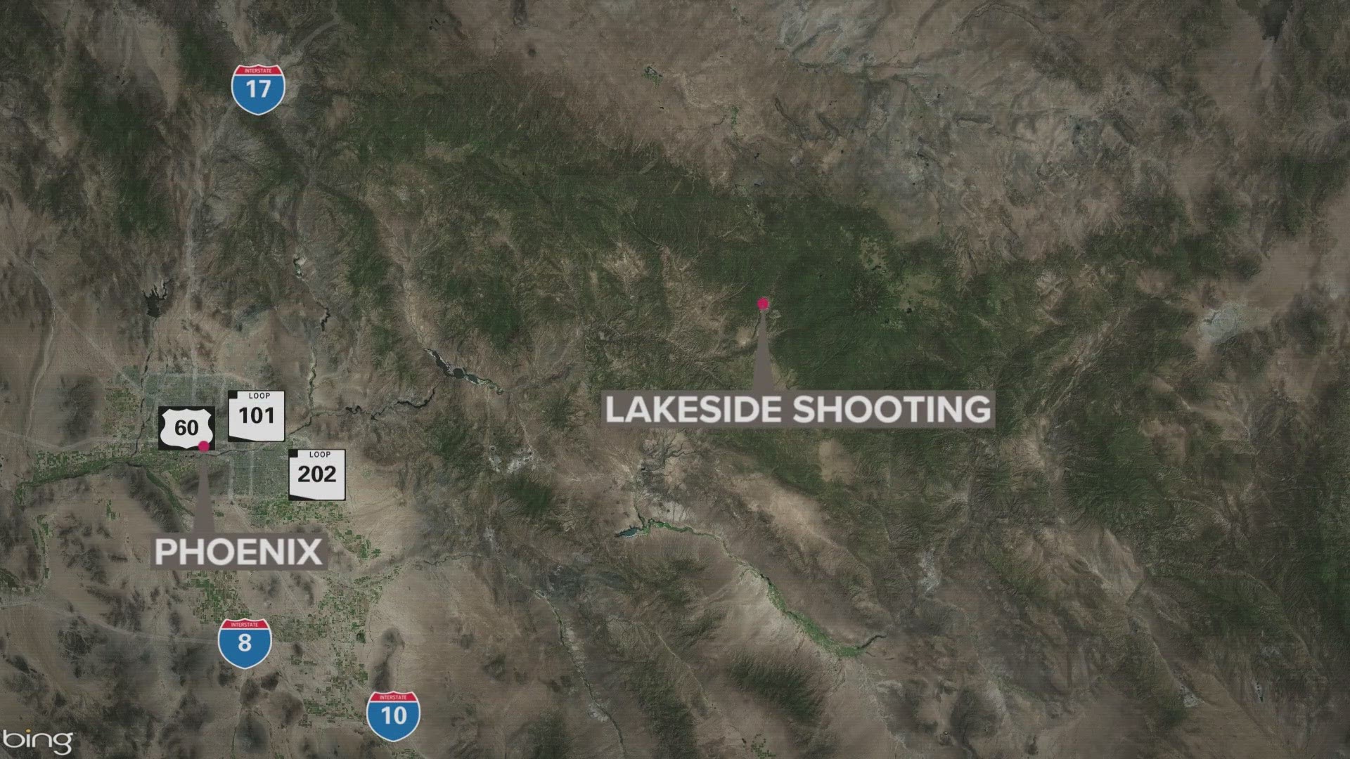 The shooting happened near the intersection of Hilltop Drive and Larson Road in Lakeside on Saturday afternoon.